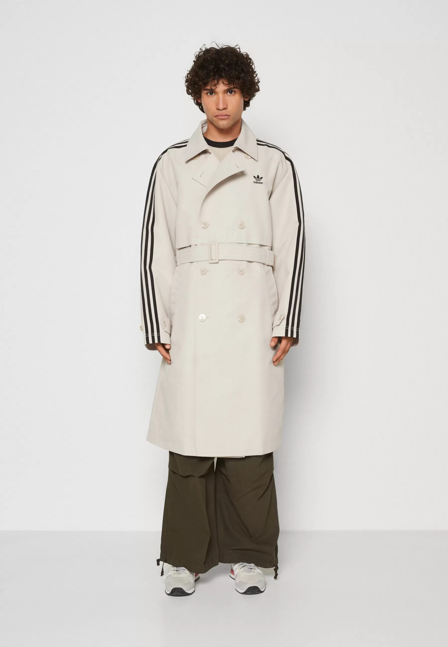 Dames adidas Originals Trenchcoats | 3 Stripe Coat Unisex - Trenchcoat