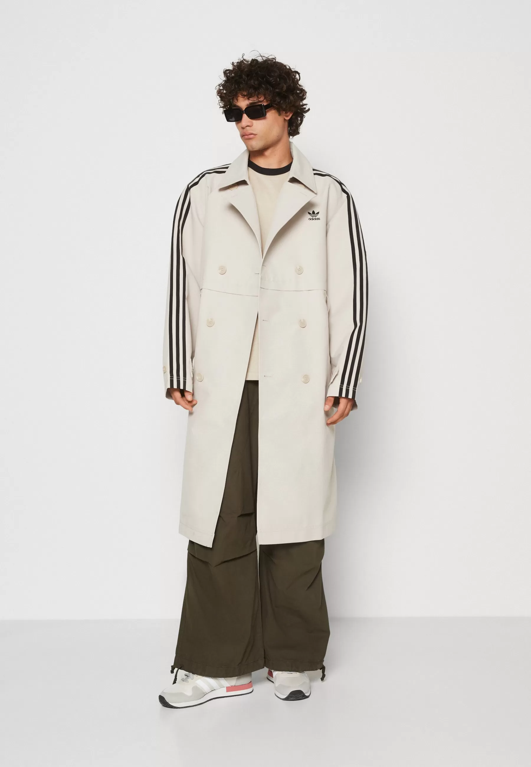 Dames adidas Originals Trenchcoats | 3 Stripe Coat Unisex - Trenchcoat