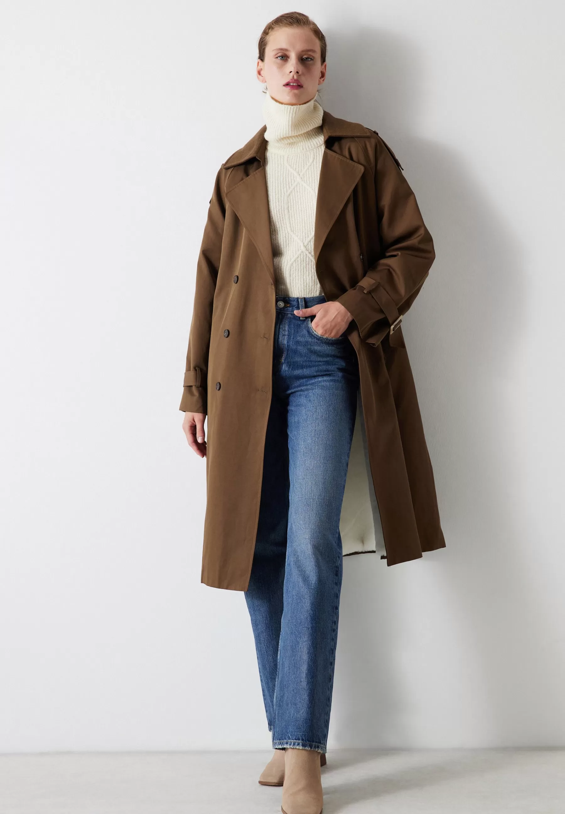 Dames Ipekyol Trenchcoats | Belted Double-Breasted - Trenchcoat