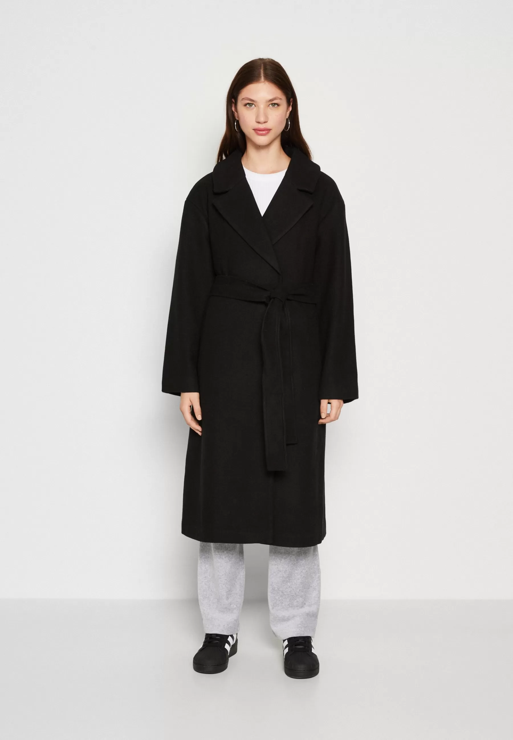 Gina Tricot Belted Long Coat - Mantel>Dames Wollen Jassen