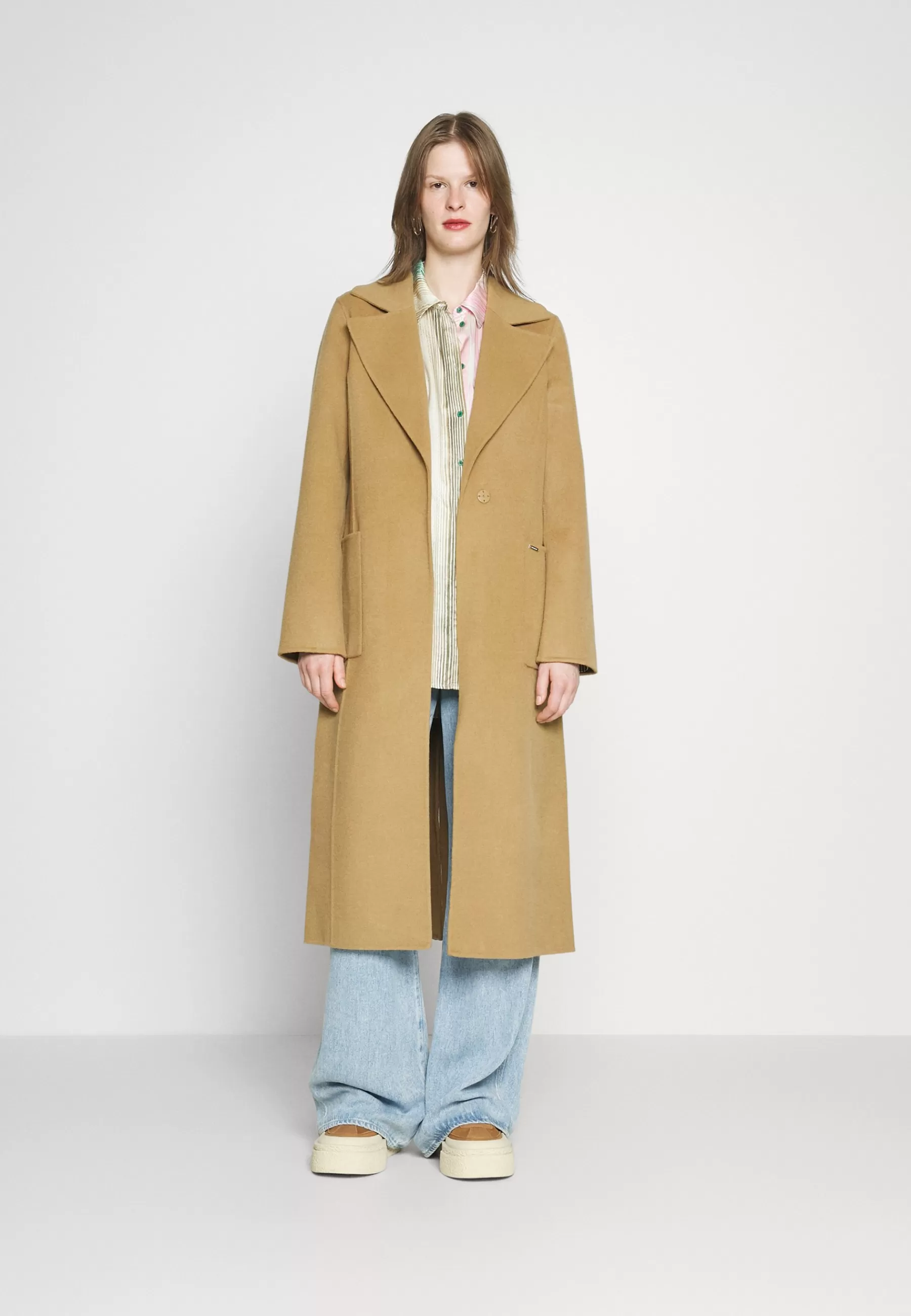 MICHAEL Michael Kors Belted Wrap Style Face Coat - Mantel>Dames Wollen Jassen