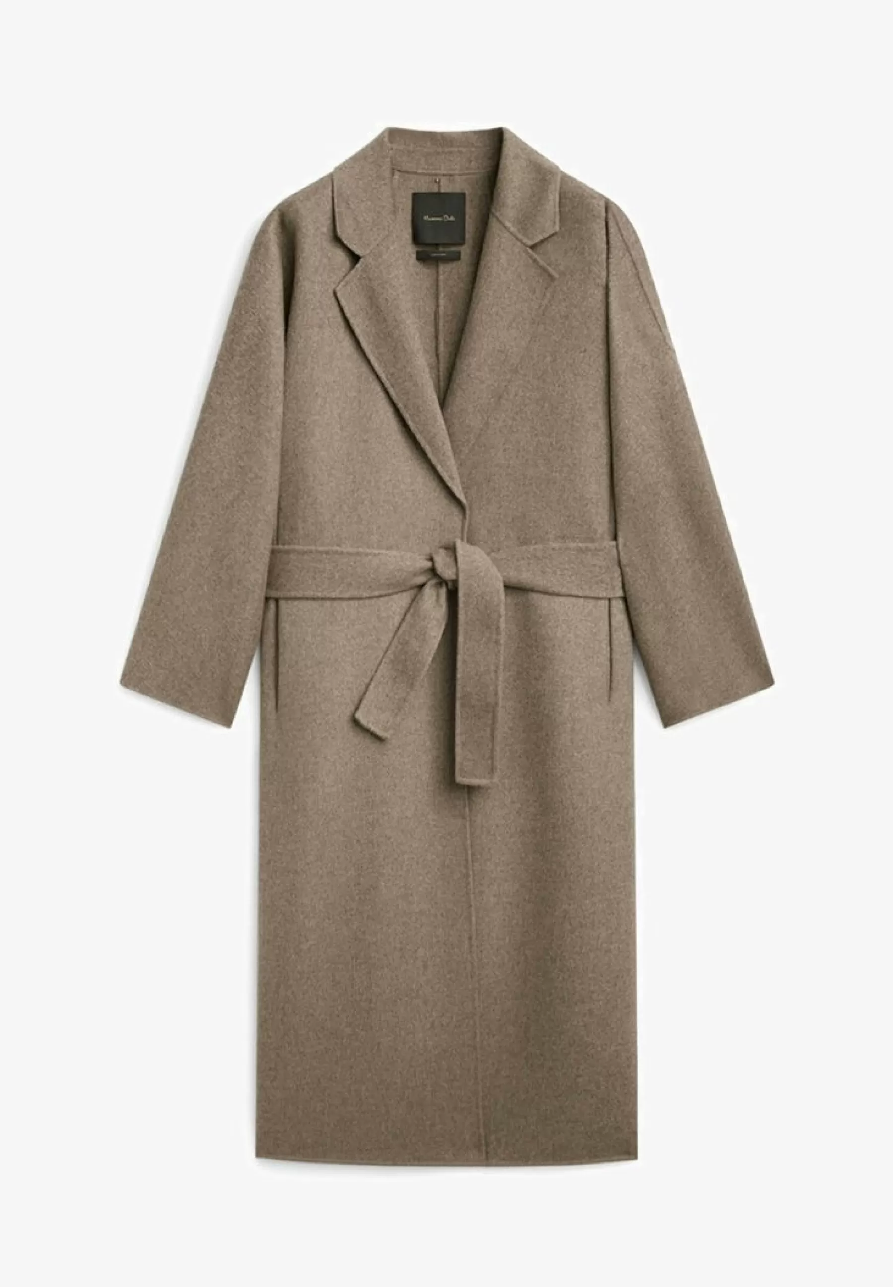 Massimo Dutti Blend Robe With Hidden Belt - Mantel>Dames Wollen Jassen