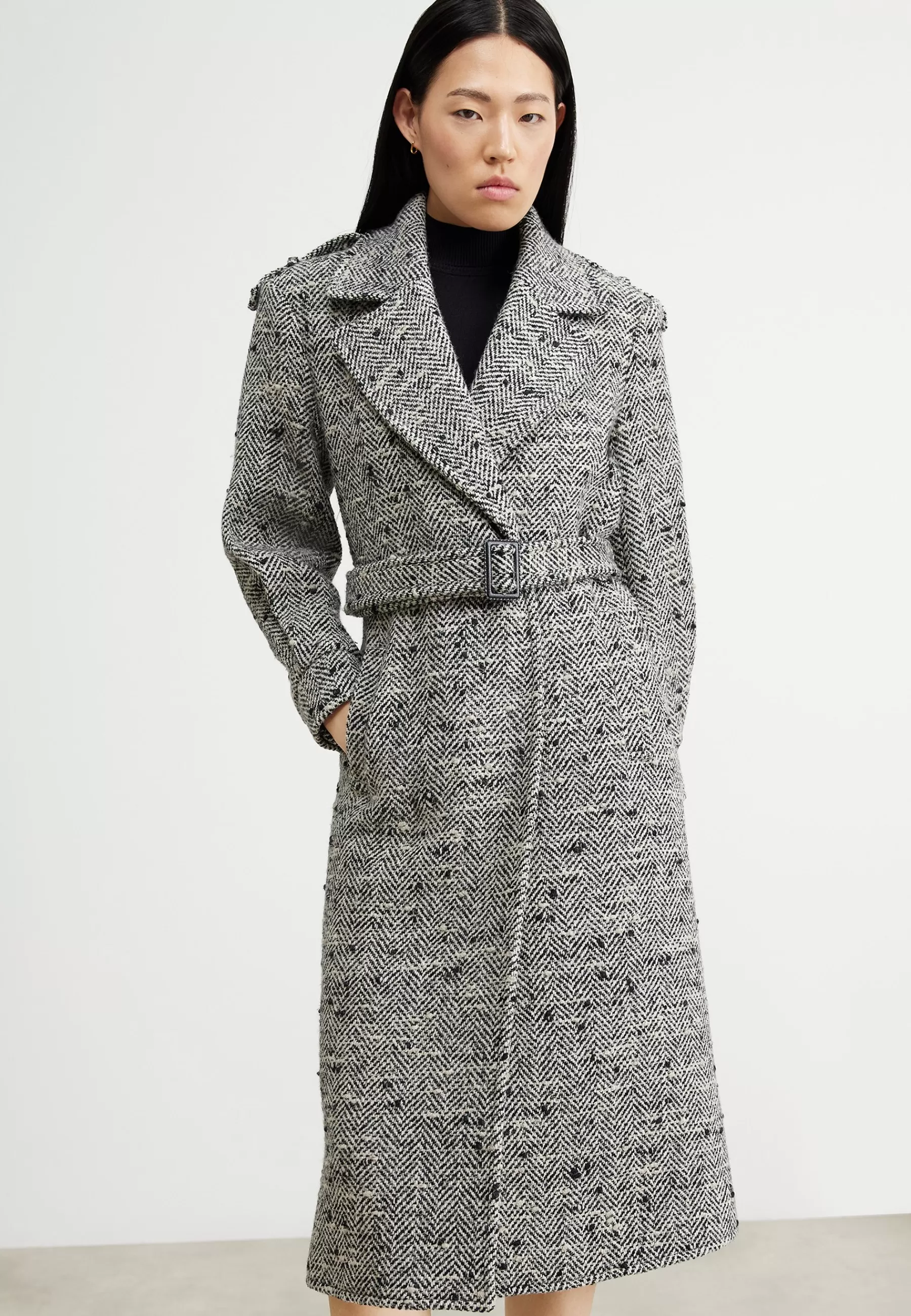 Patrizia Pepe Cappotto Coat - Mantel>Dames Wollen Jassen