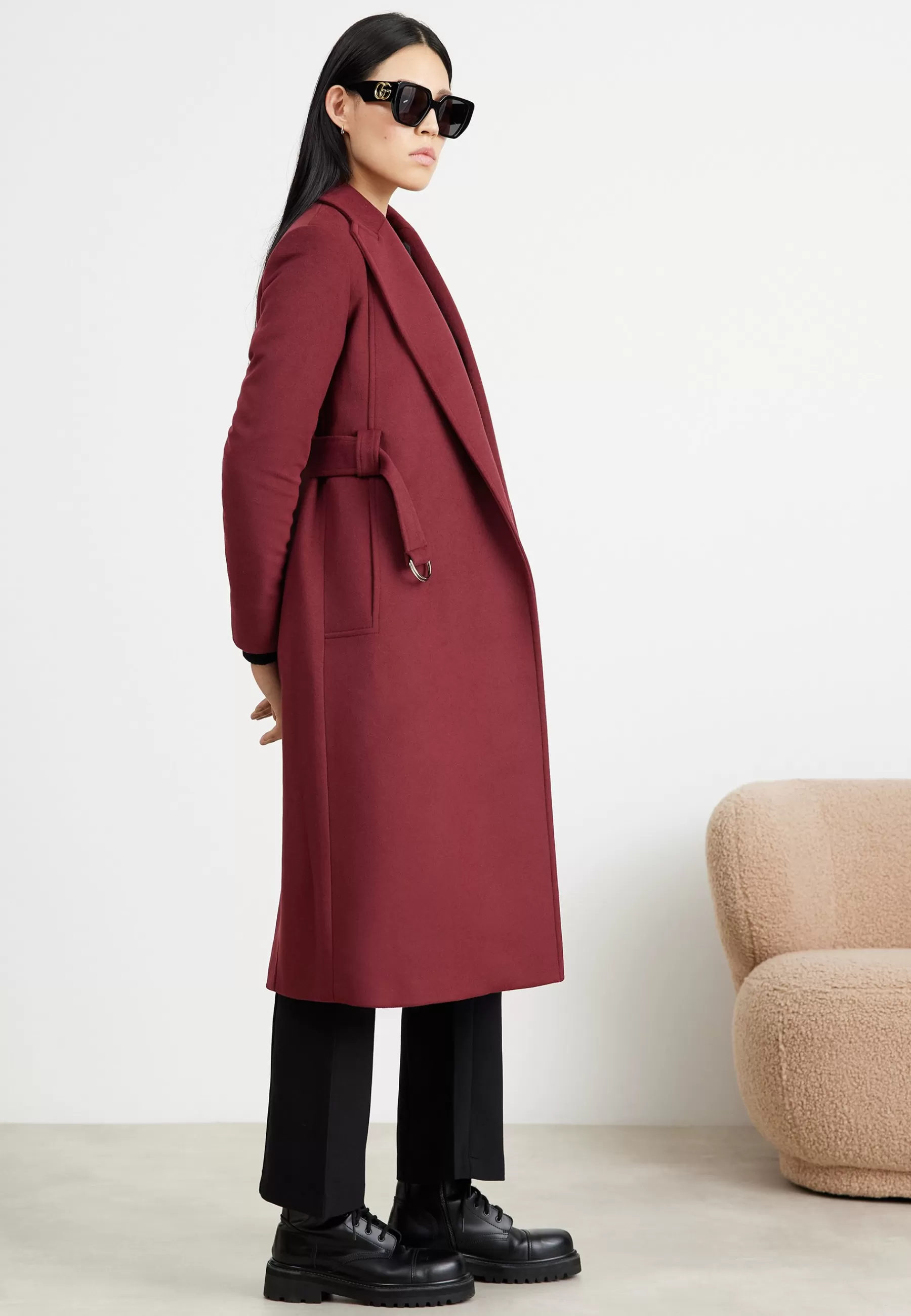 Patrizia Pepe Cappotto Coat - Mantel>Dames Wollen Jassen