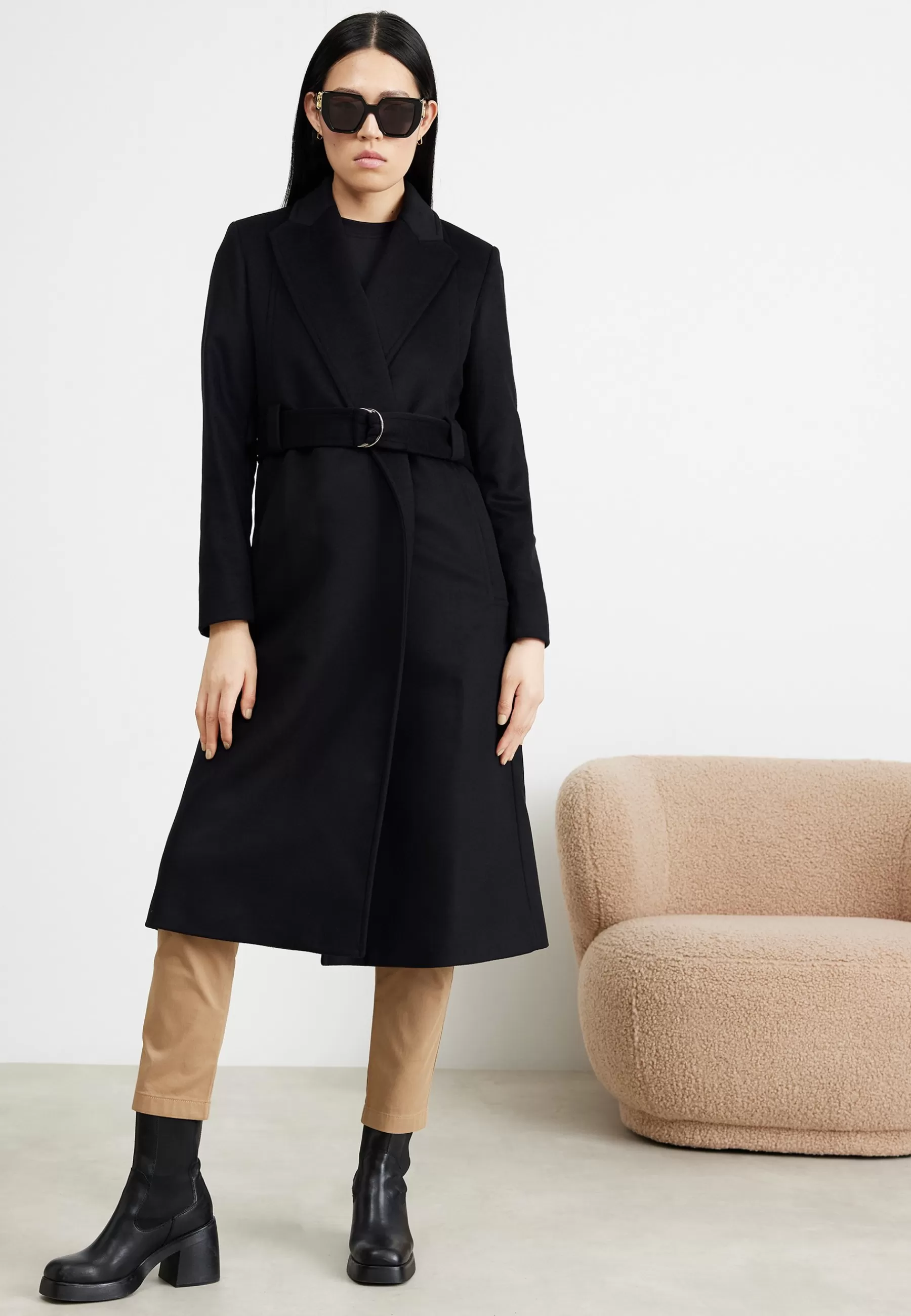 Patrizia Pepe Cappotto Coat - Mantel>Dames Wollen Jassen