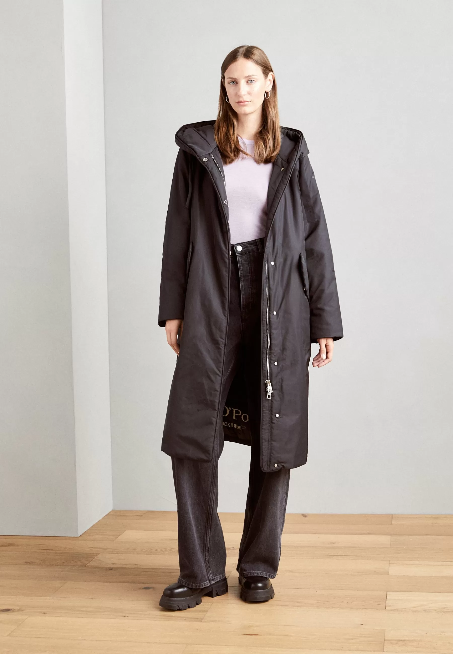 Dames Marc O'Polo Parka's | Coat Feminin Shape Zipped Sideseam Fixed Hood - Parka