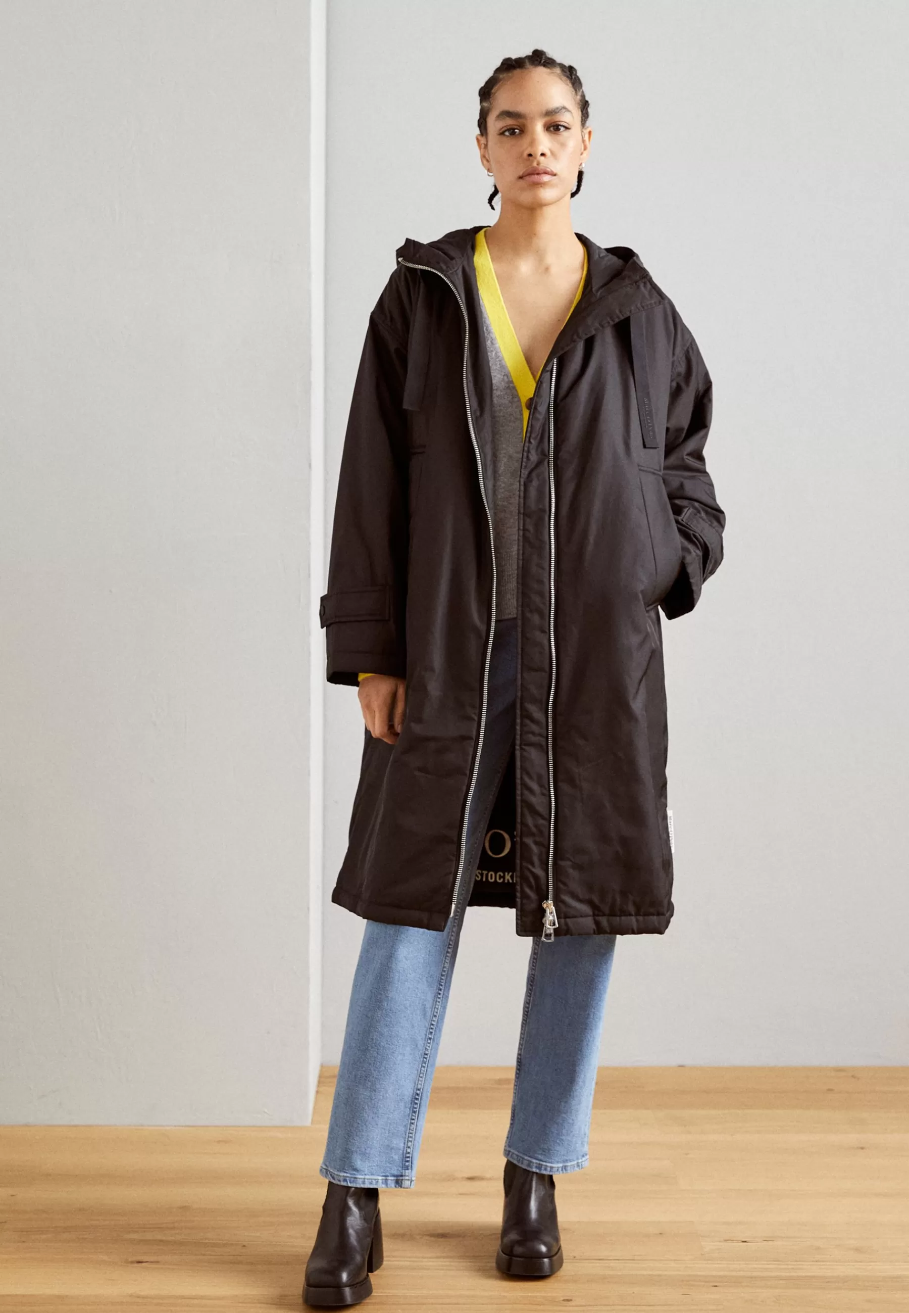 Dames Marc O'Polo Parka's | Coat Long Padded Fixed Hood Zipper Drawstring Waist - Parka