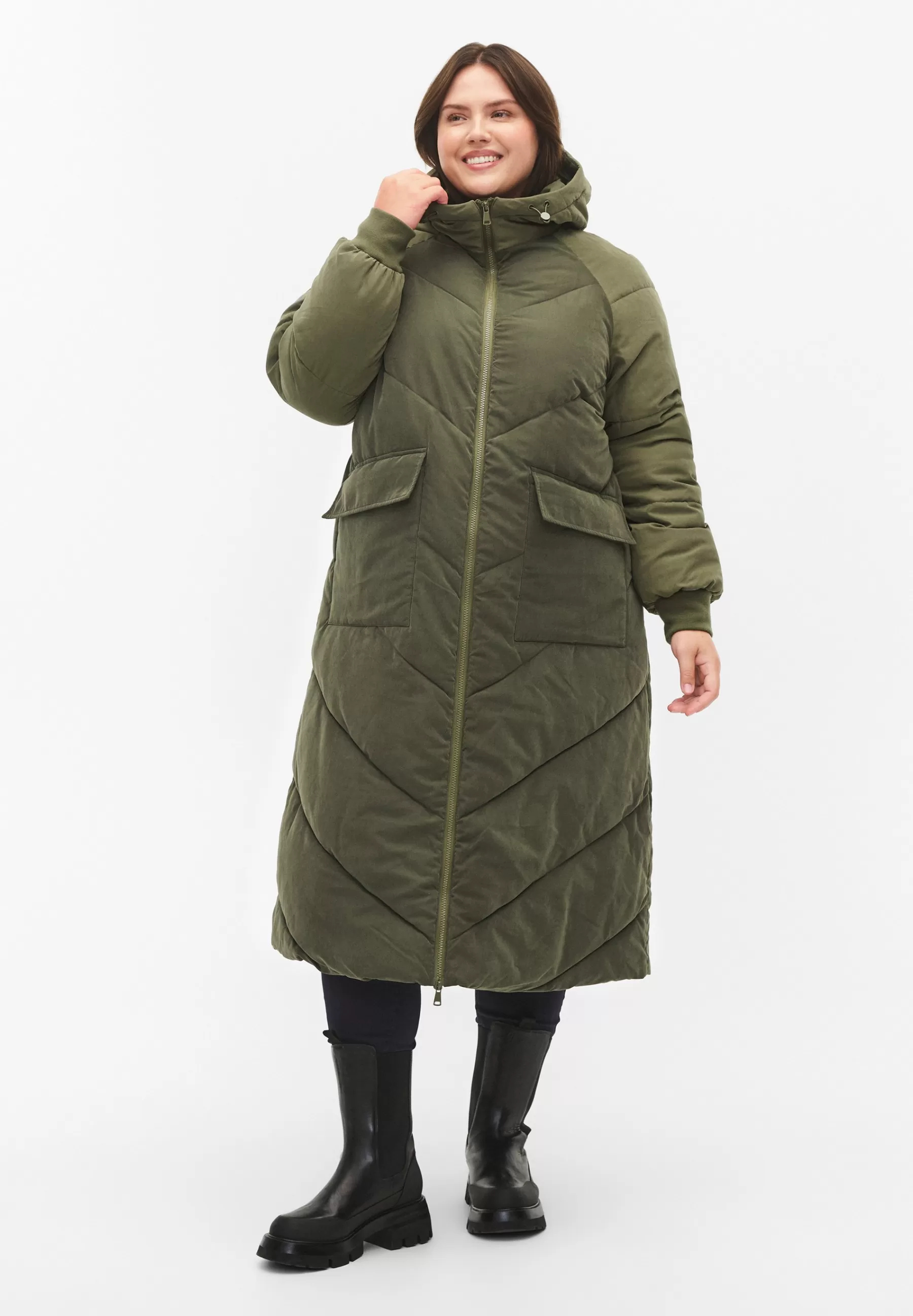 Dames Zizzi Parka's | Colorblock - Winterjas