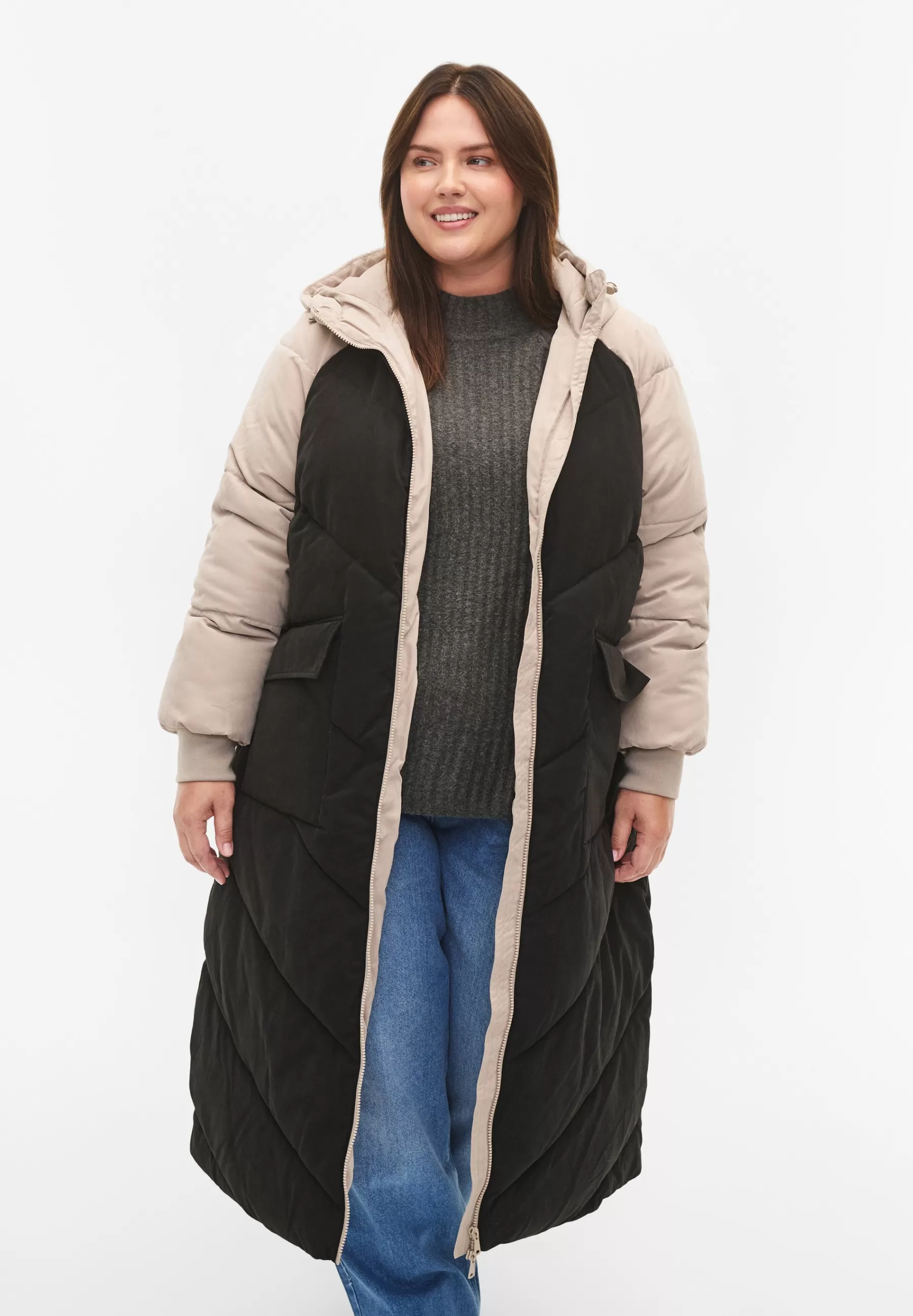 Zizzi Colorblock - Winterjas>Dames Parka's