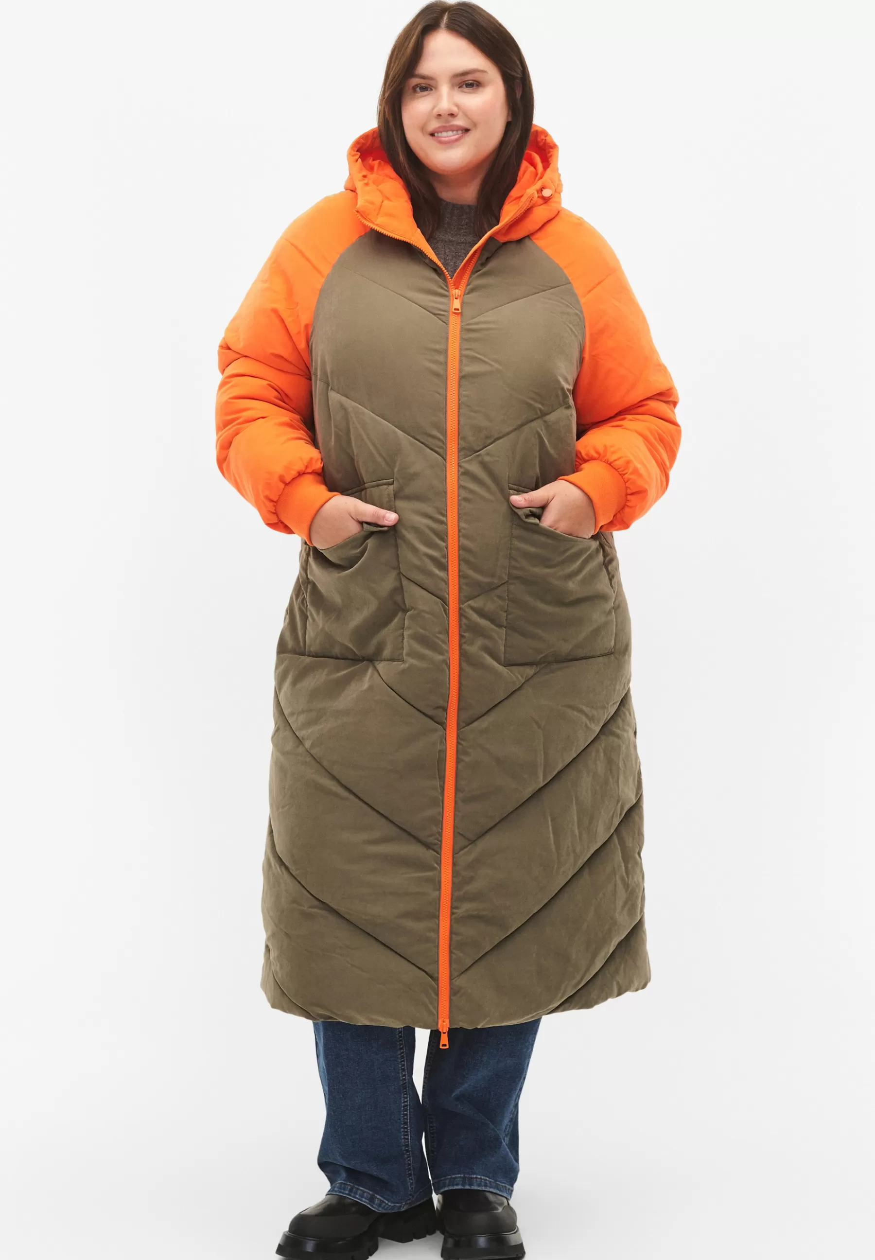 Zizzi Colorblock - Winterjas>Dames Parka's