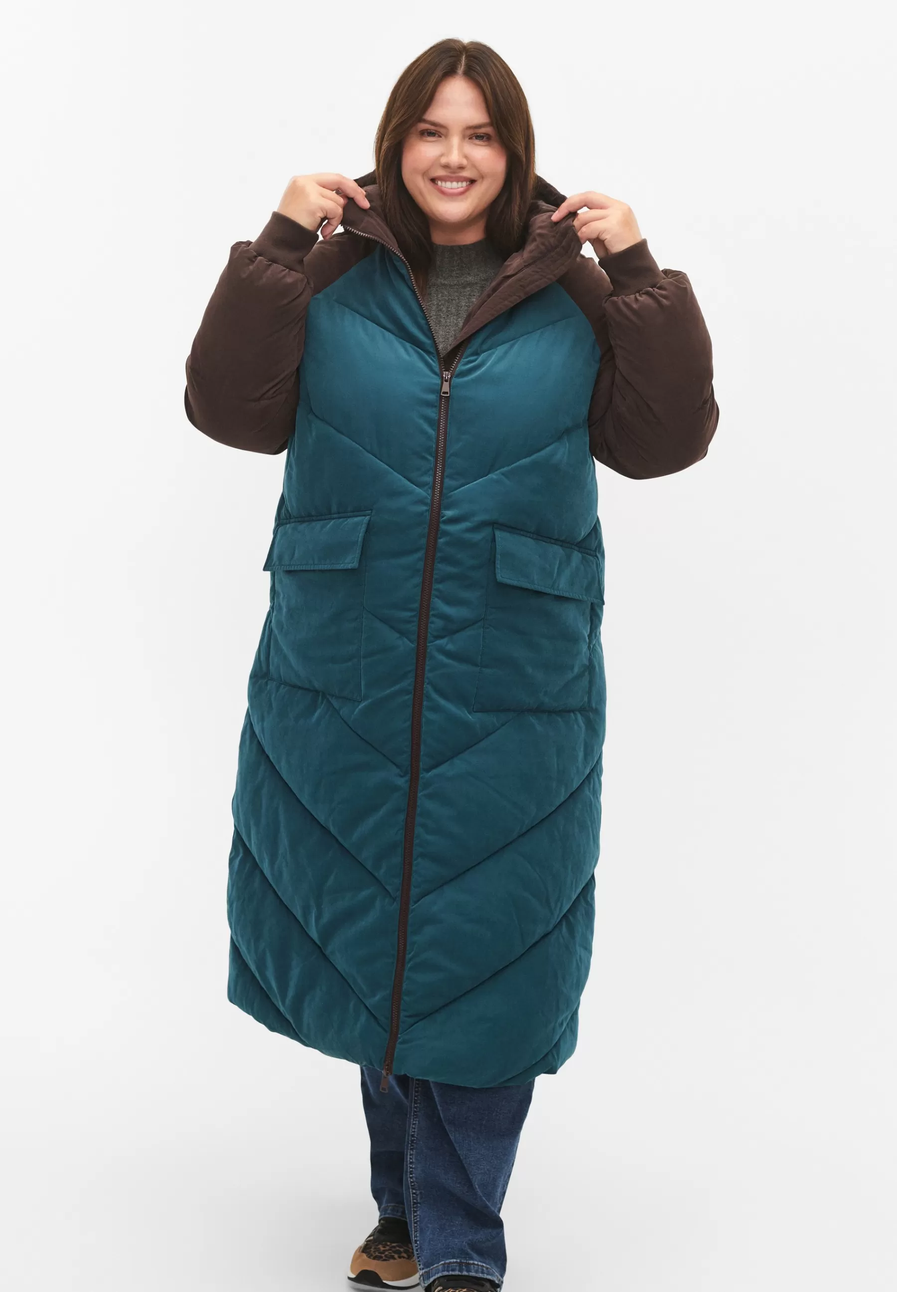 Zizzi Colorblock - Winterjas>Dames Parka's