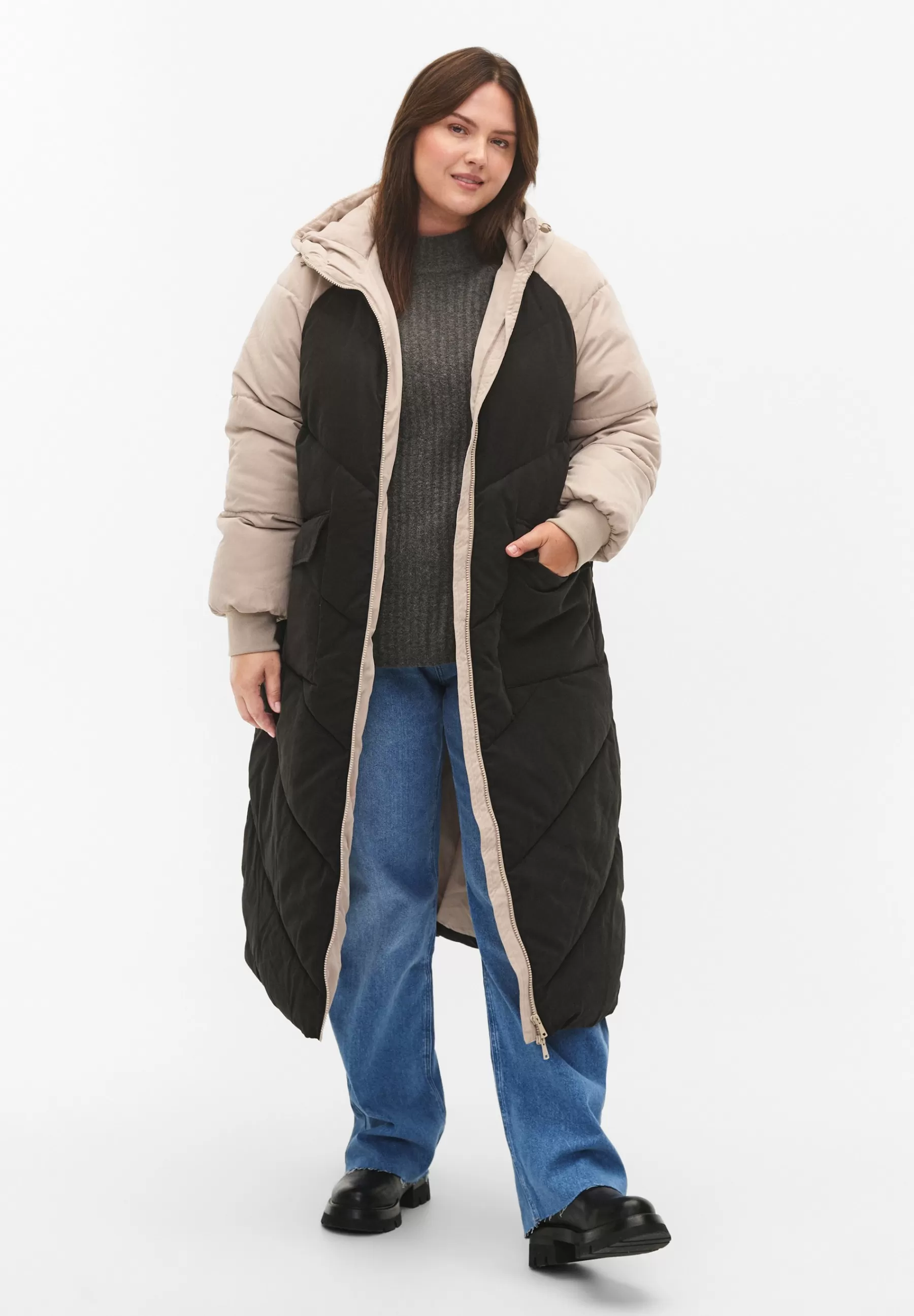 Zizzi Colorblock - Winterjas>Dames Parka's