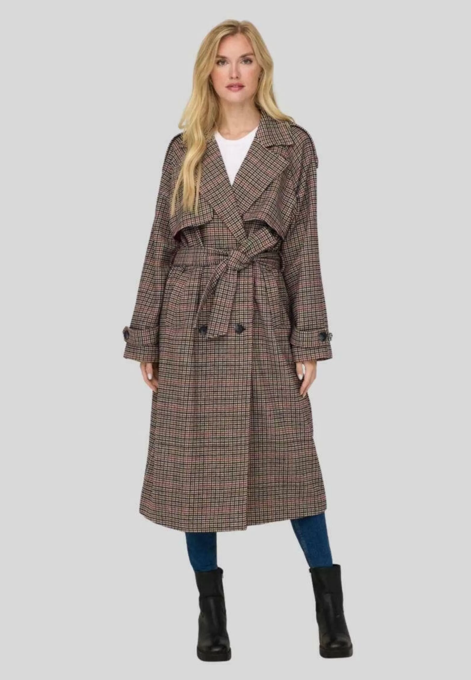 Dames ONLY Trenchcoats | Daisy Check Xlong - Trenchcoat