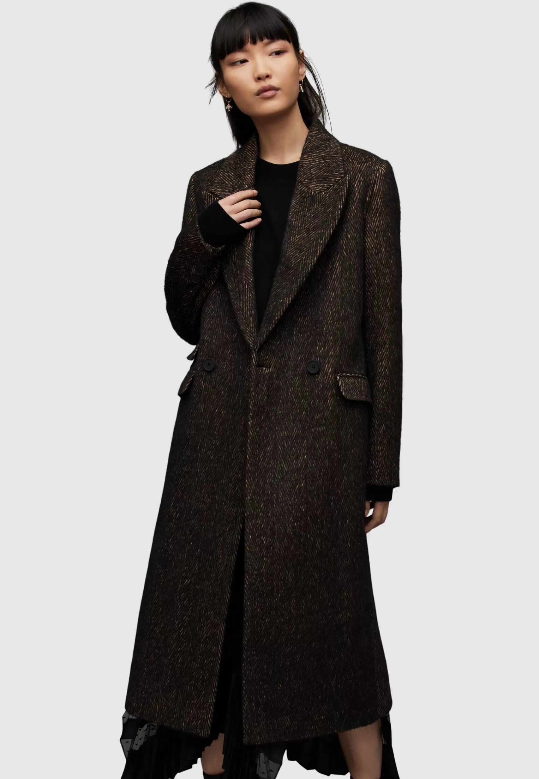 AllSaints Elyria Coat - Mantel>Dames Wollen Jassen