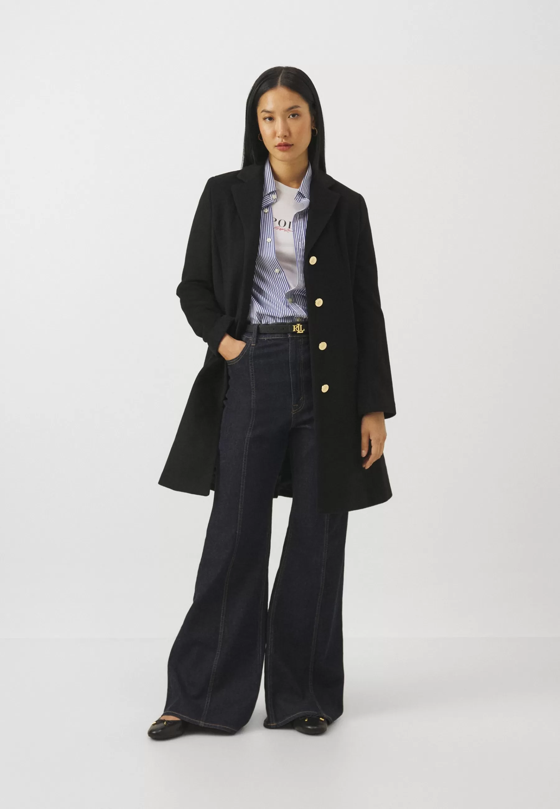 Lauren Ralph Lauren Fit Flare Lined Coat - Mantel>Dames Wollen Jassen