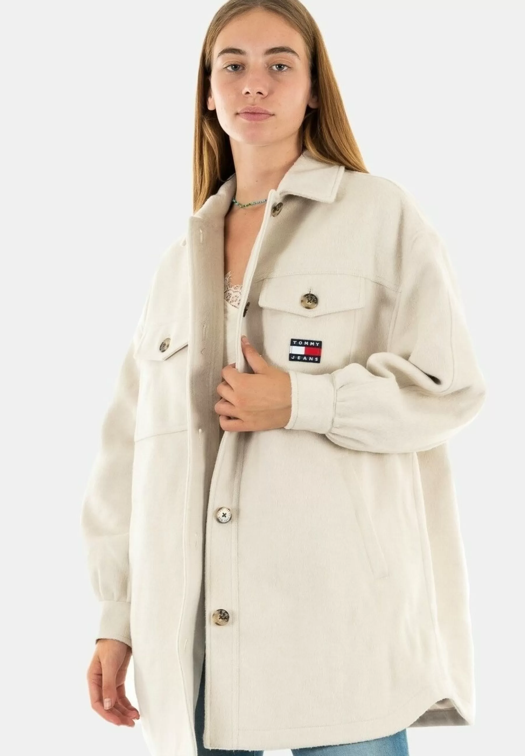 Tommy Hilfiger Halflange Jas>Dames Wollen Jassen