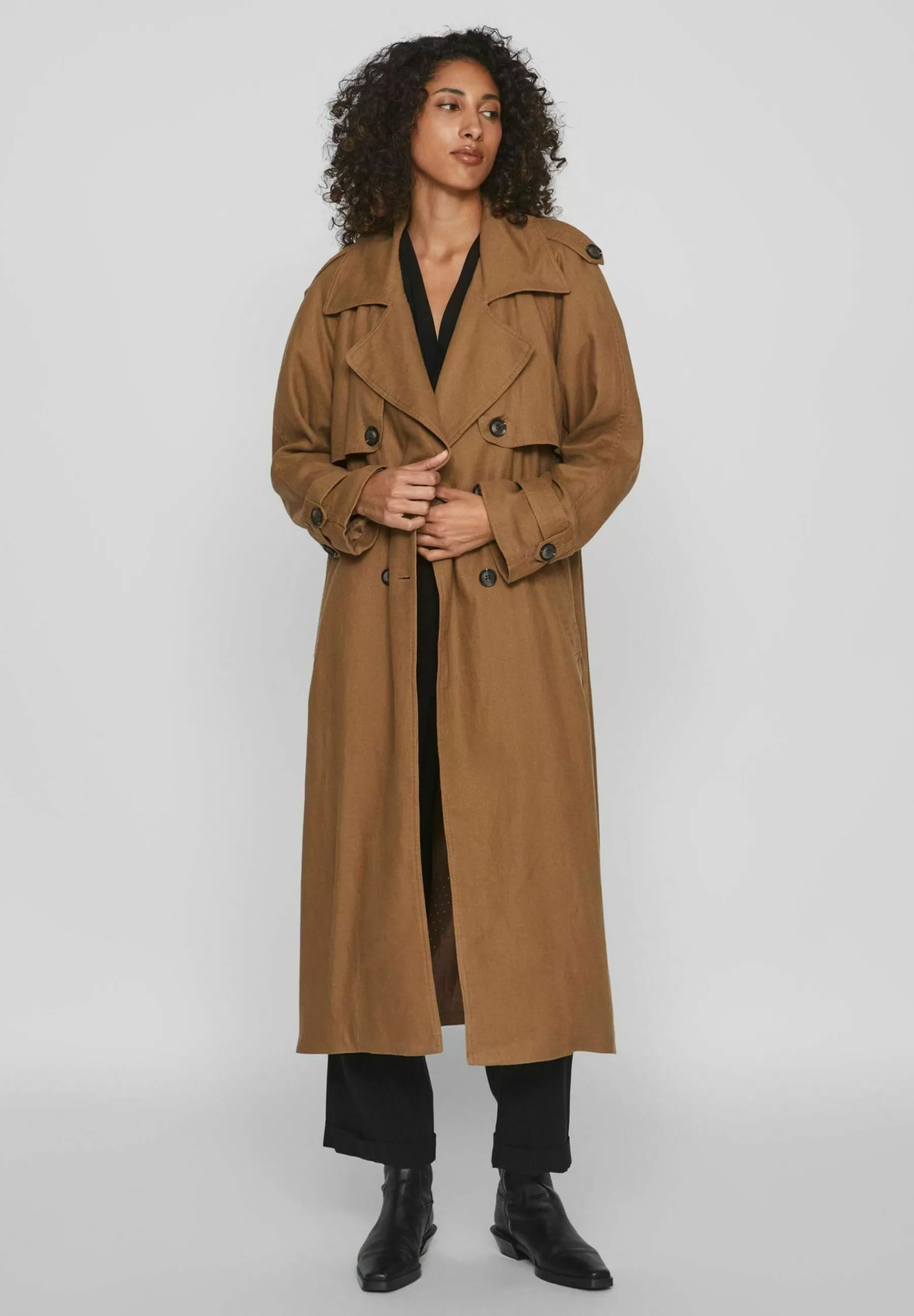 Dames VILA ROUGE Trenchcoats | Langer - Trenchcoat