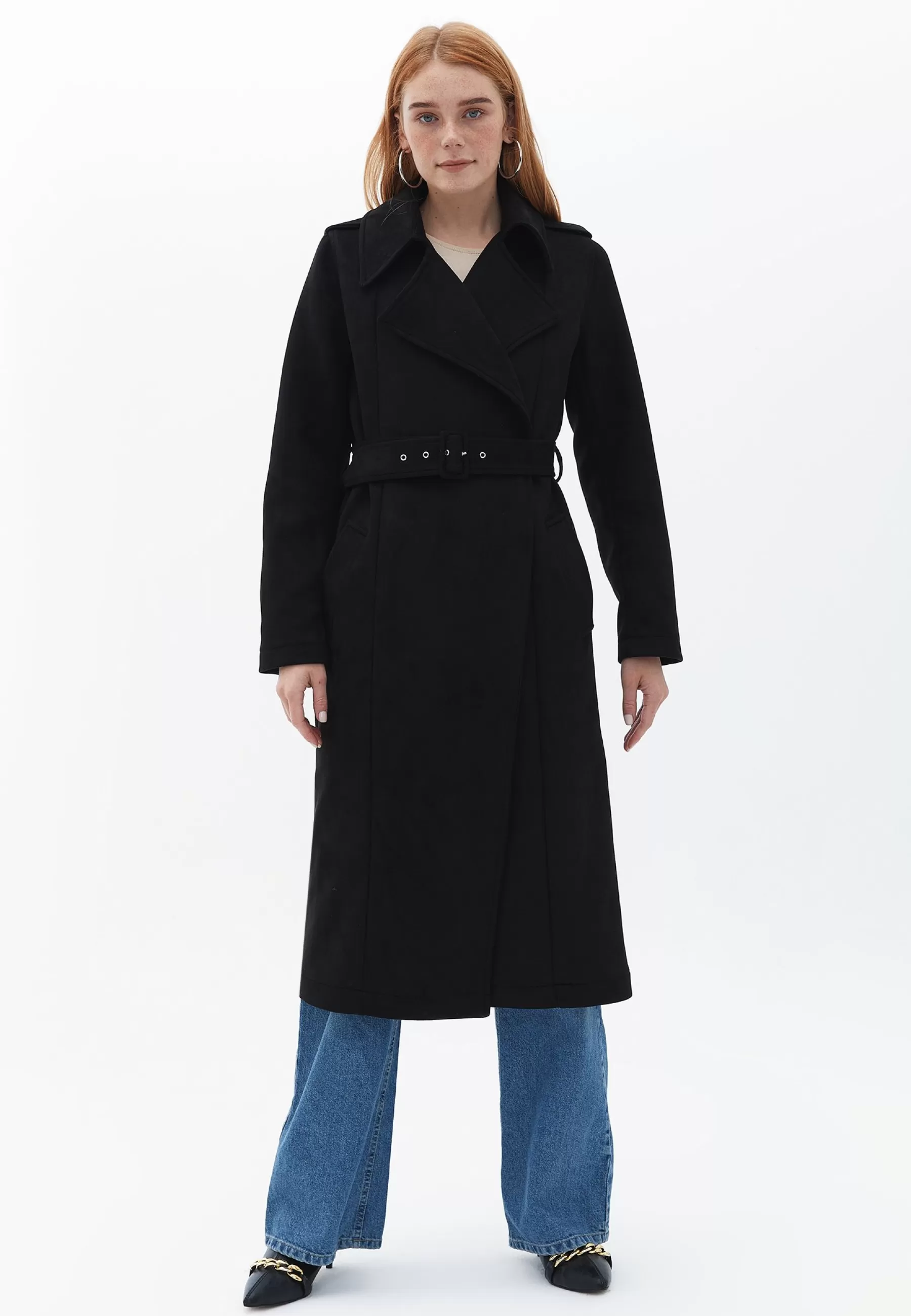 Dames OXXO Trenchcoats | Langer Mit Gurtel - Trenchcoat