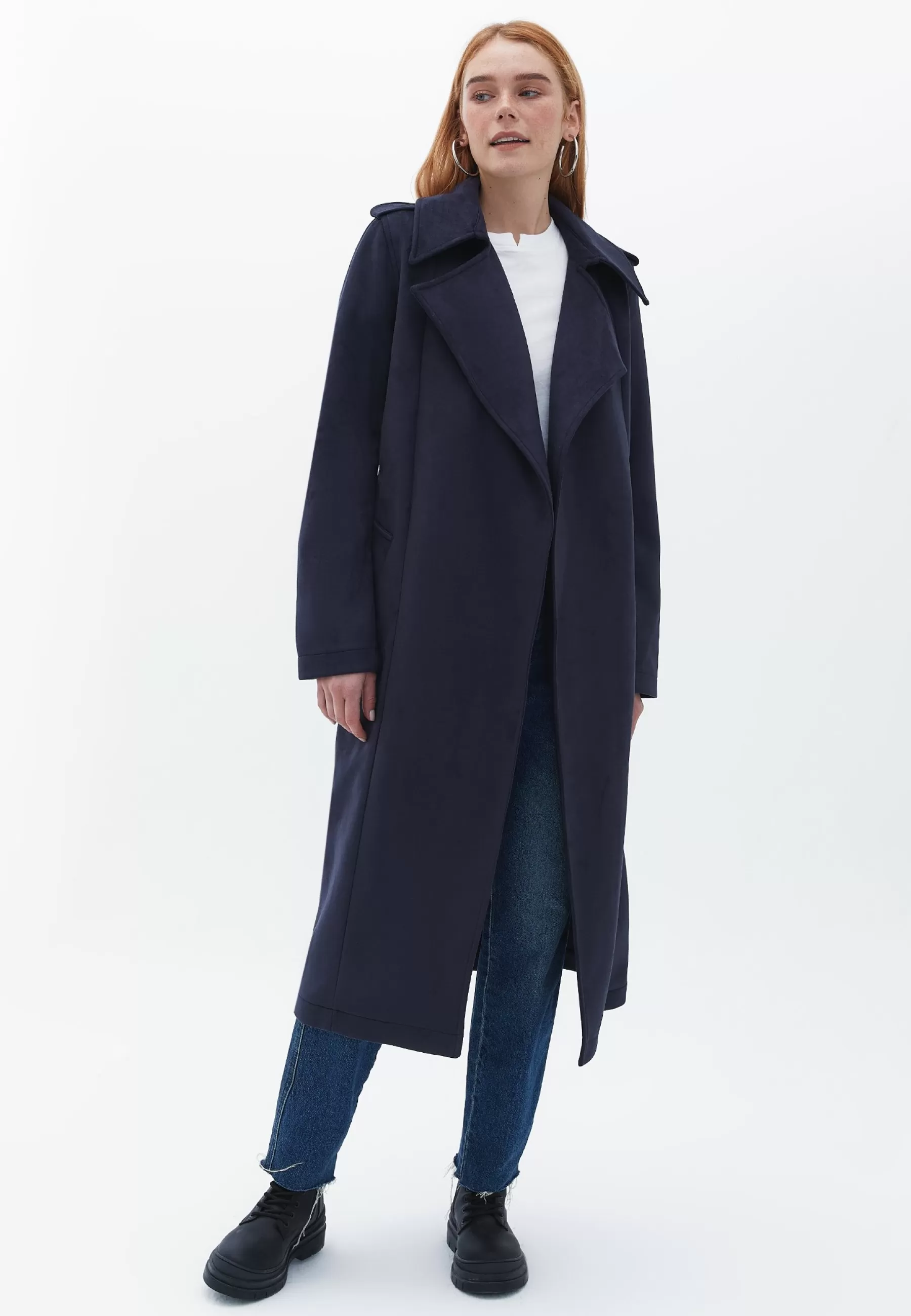 Dames OXXO Trenchcoats | Langer Mit Gurtel - Trenchcoat