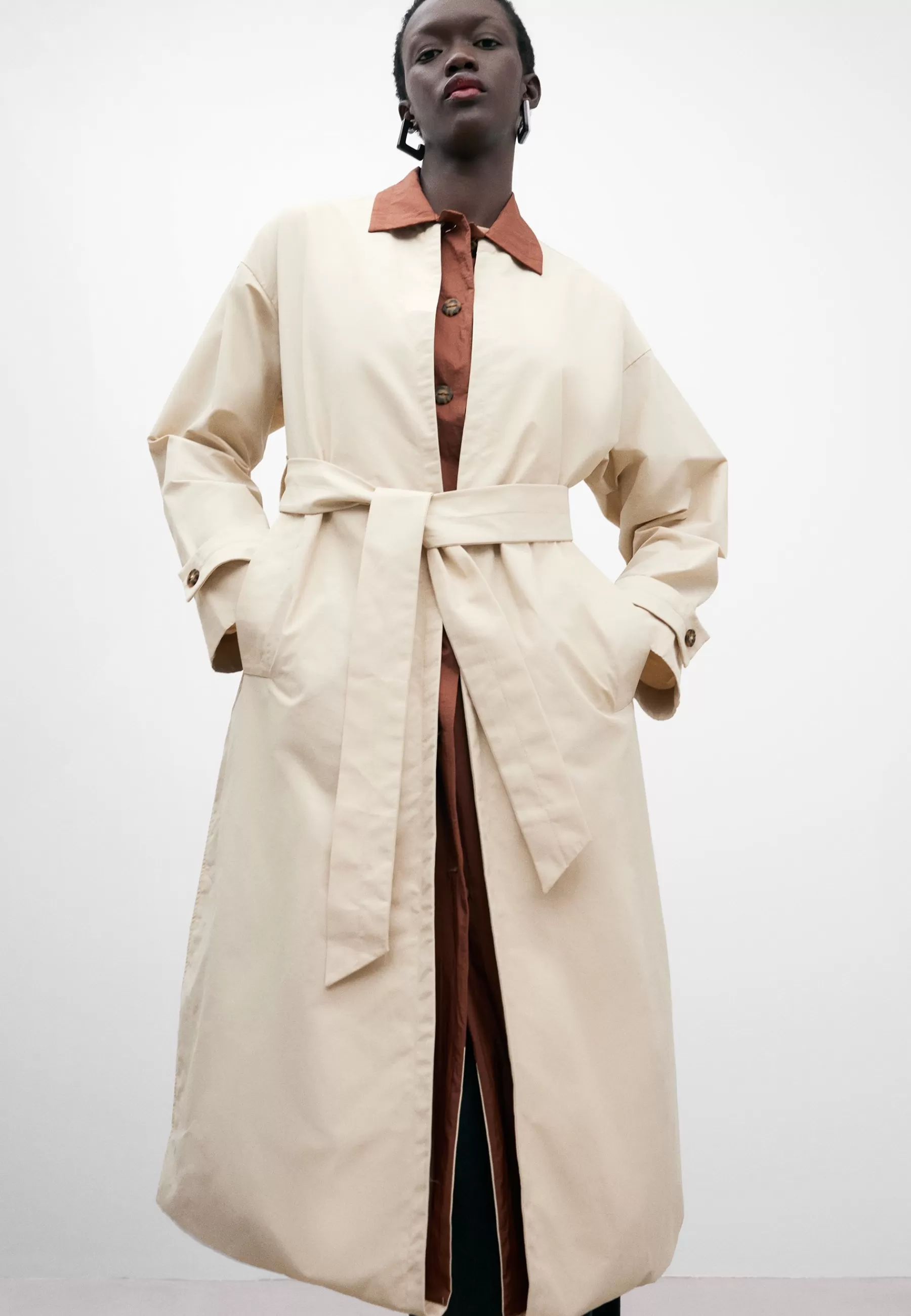 Dames ADOLFO DOMINGUEZ Trenchcoats | Long Double - Trenchcoat