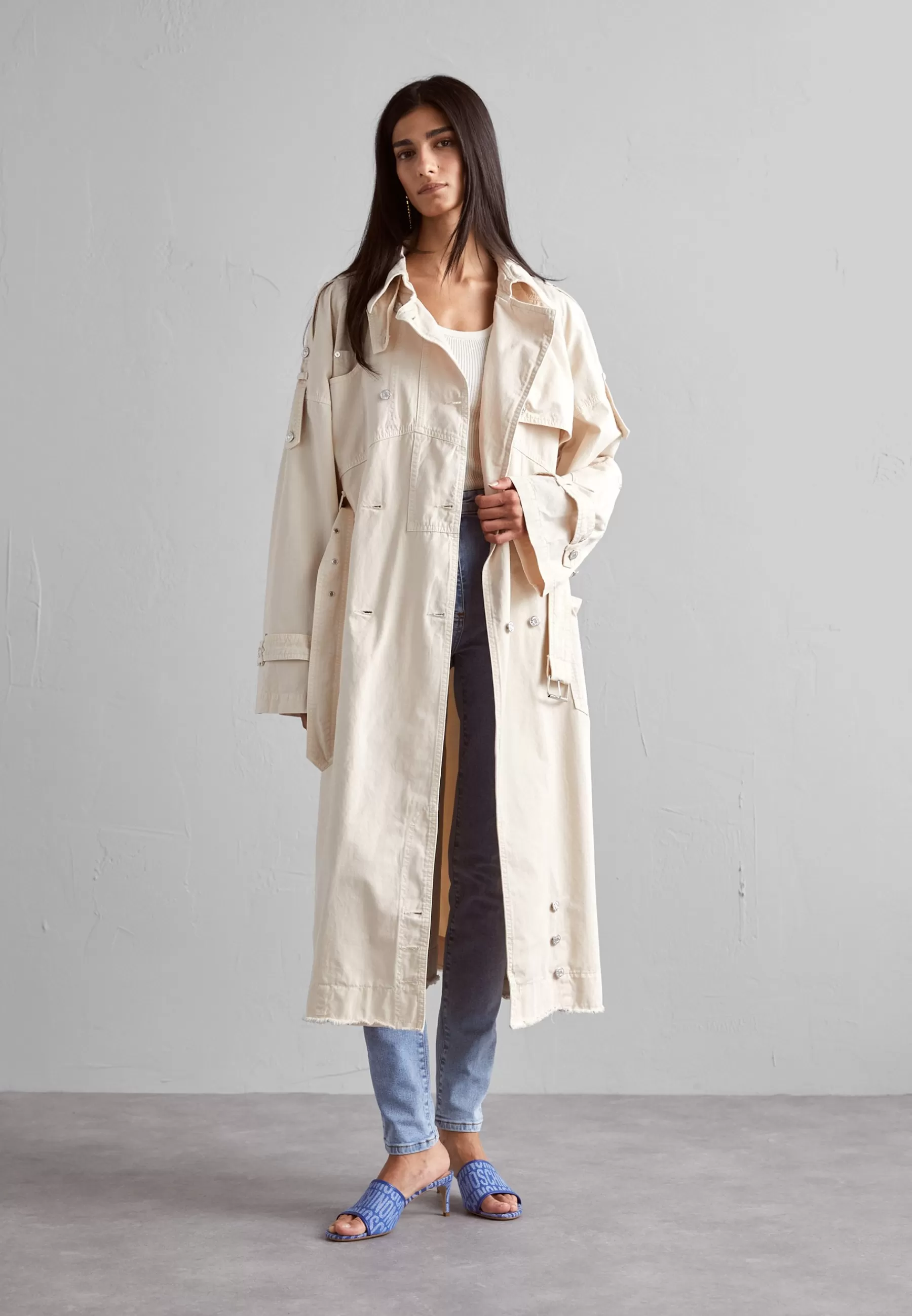 Dames MOSCHINO JEANS Trenchcoats | Long Jacket - Trenchcoat