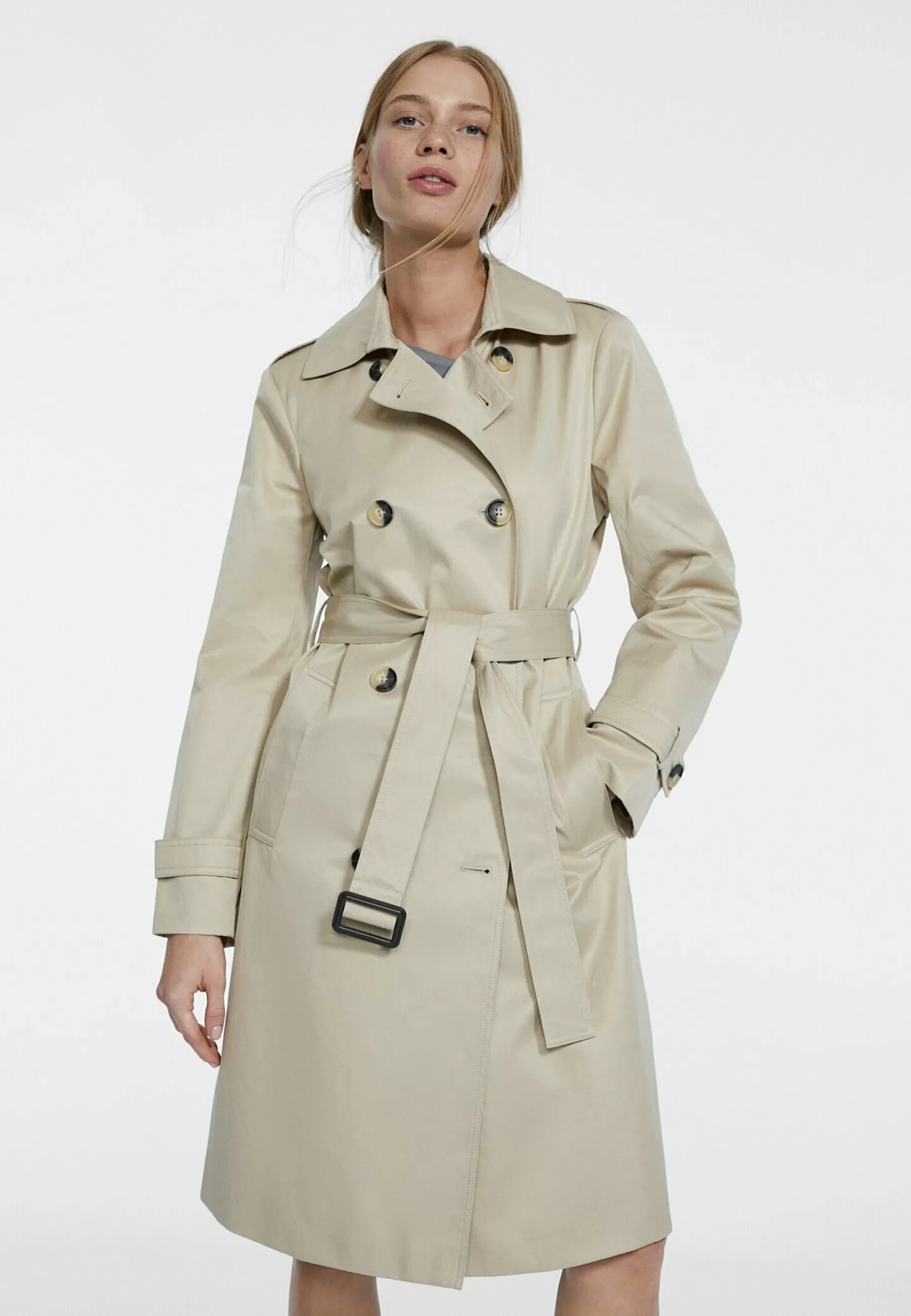 Dames Stradivarius Trenchcoats | Long Reinforced - Trenchcoat