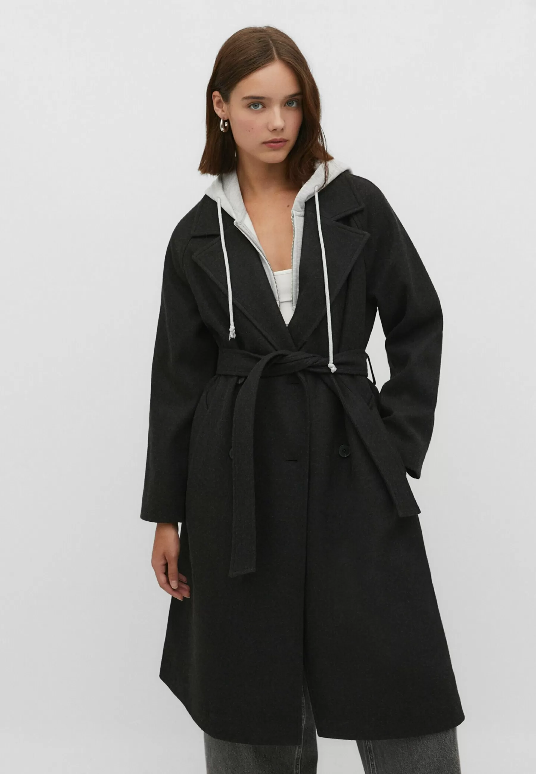 Dames Stradivarius Trenchcoats | Long Soft-Touch - Trenchcoat