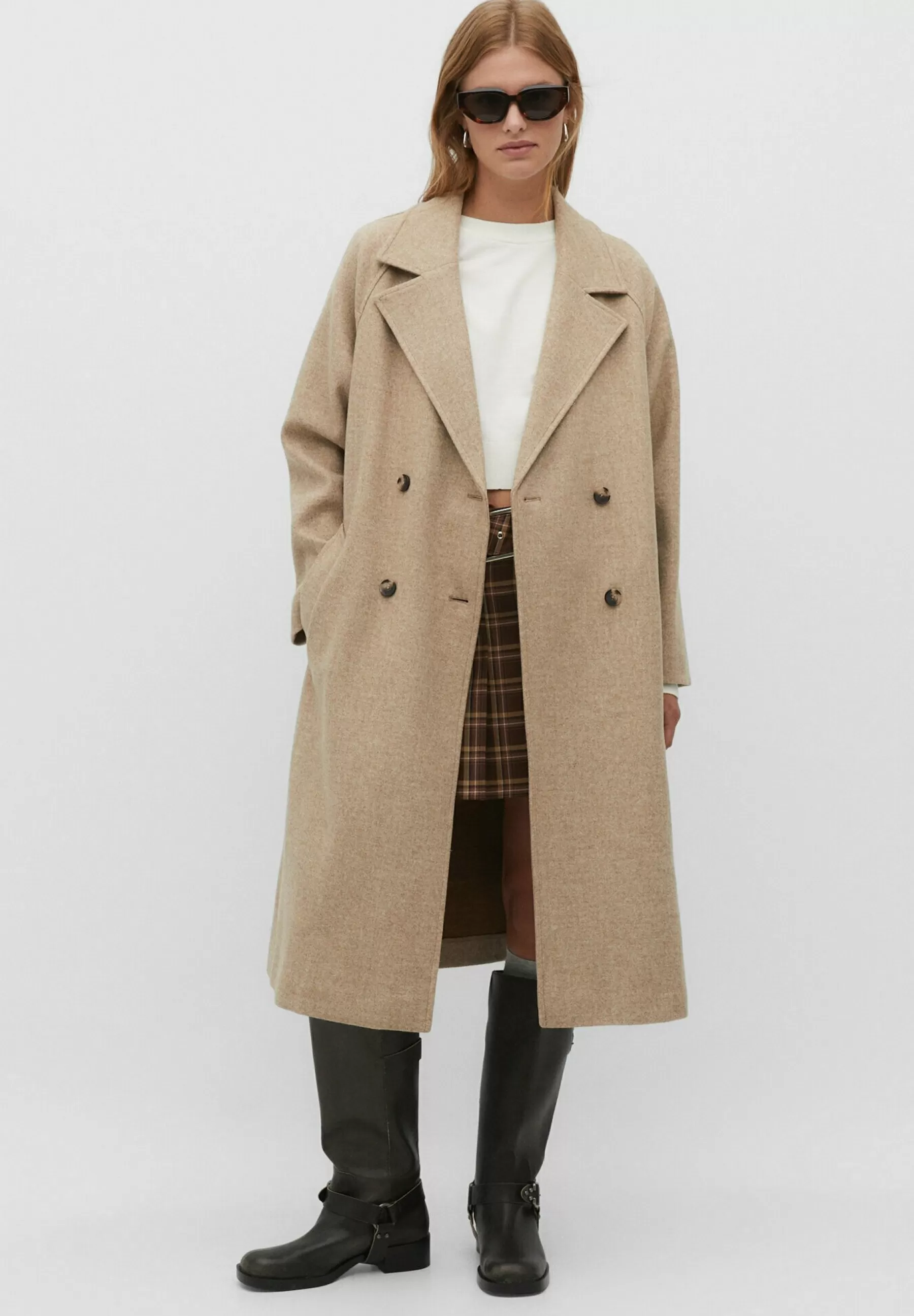 Dames Stradivarius Trenchcoats | Long Soft-Touch - Trenchcoat