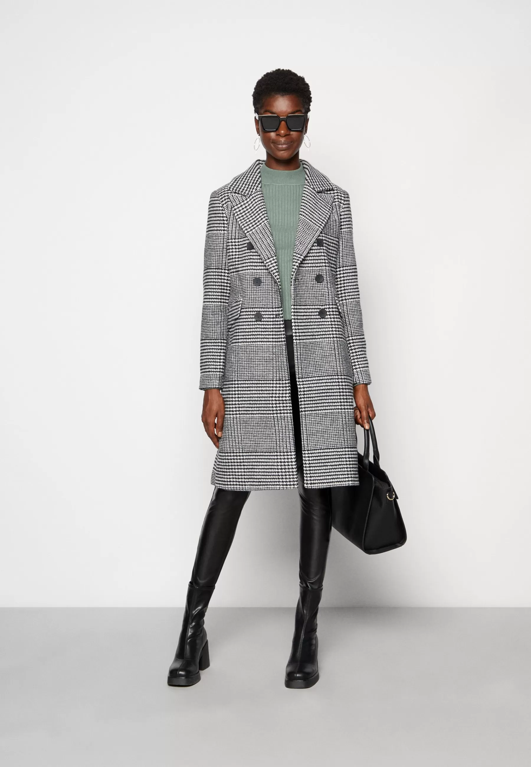 La Strada Unica Maxie Checked Coat - Mantel>Dames Wollen Jassen