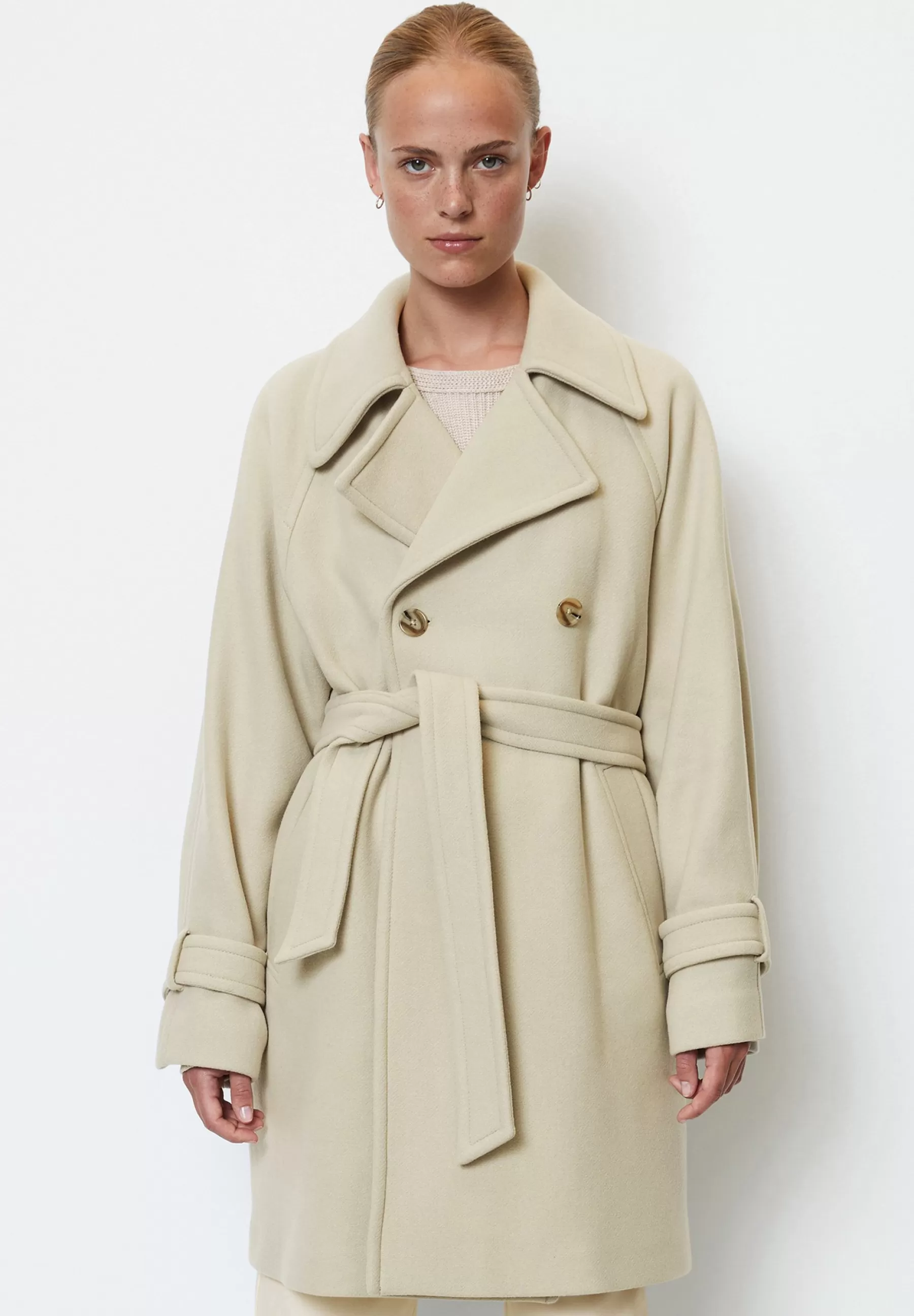 Dames Marc O'Polo Trenchcoats | Midi Length Details - Trenchcoat