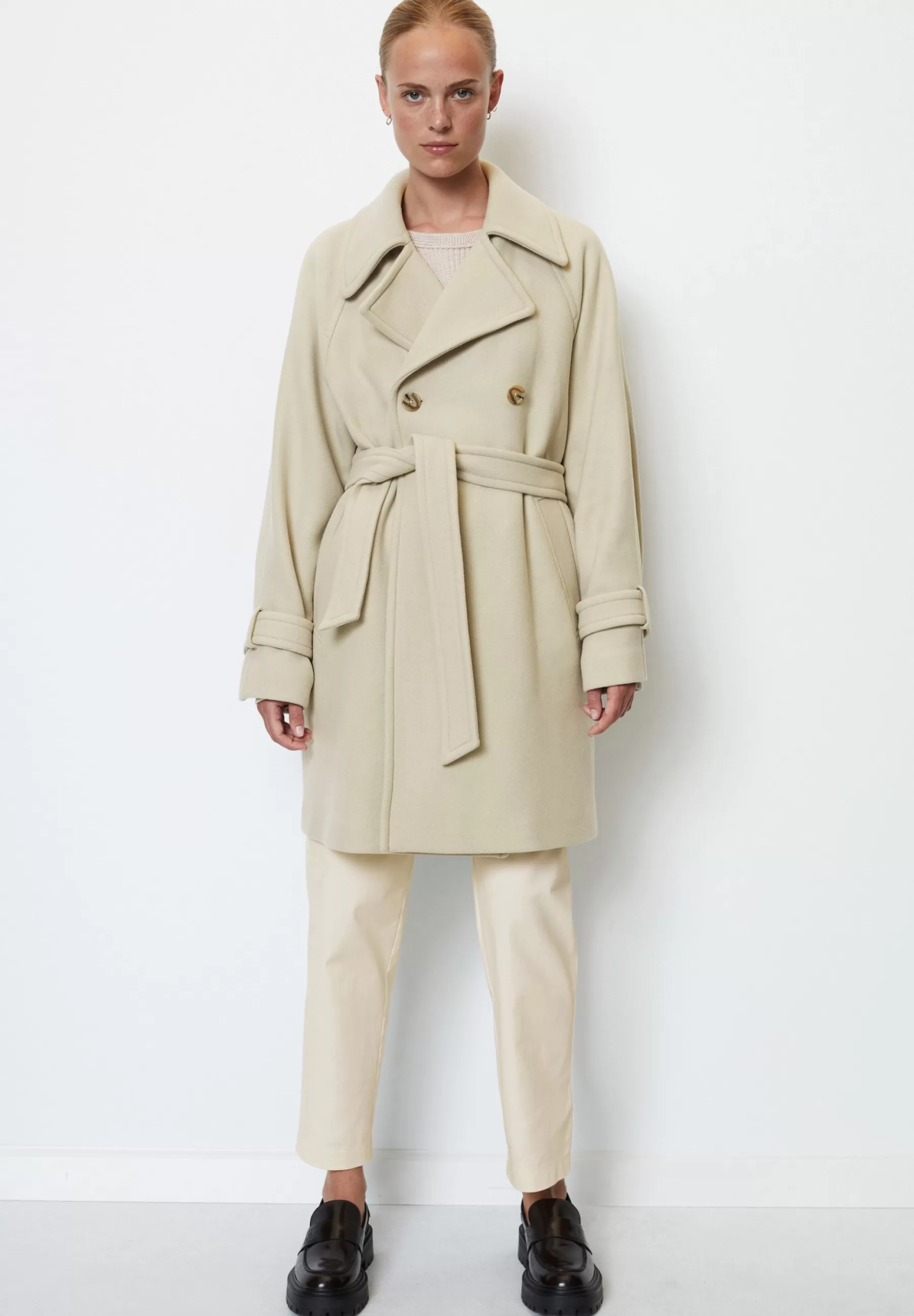 Dames Marc O'Polo Trenchcoats | Midi Length Details - Trenchcoat