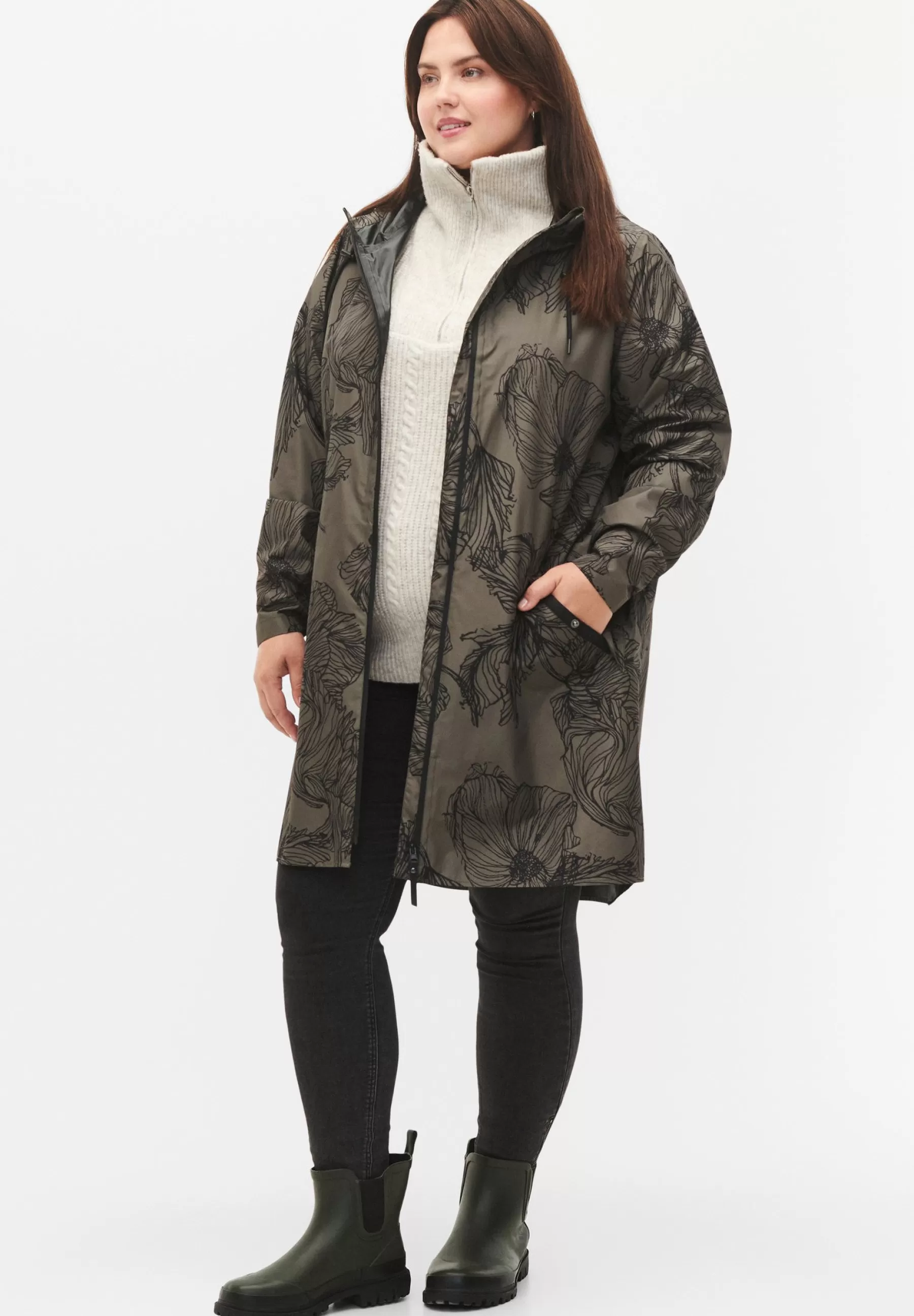 Dames Zizzi Parka's | Mit Druck - Parka