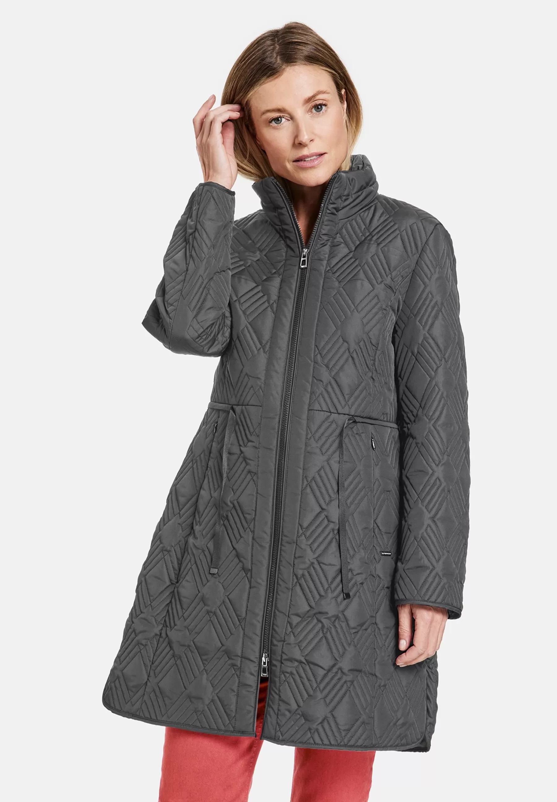 Dames Gerry Weber Parka's | Mit Rautenmuster Und Taillen-Tun - Winterjas