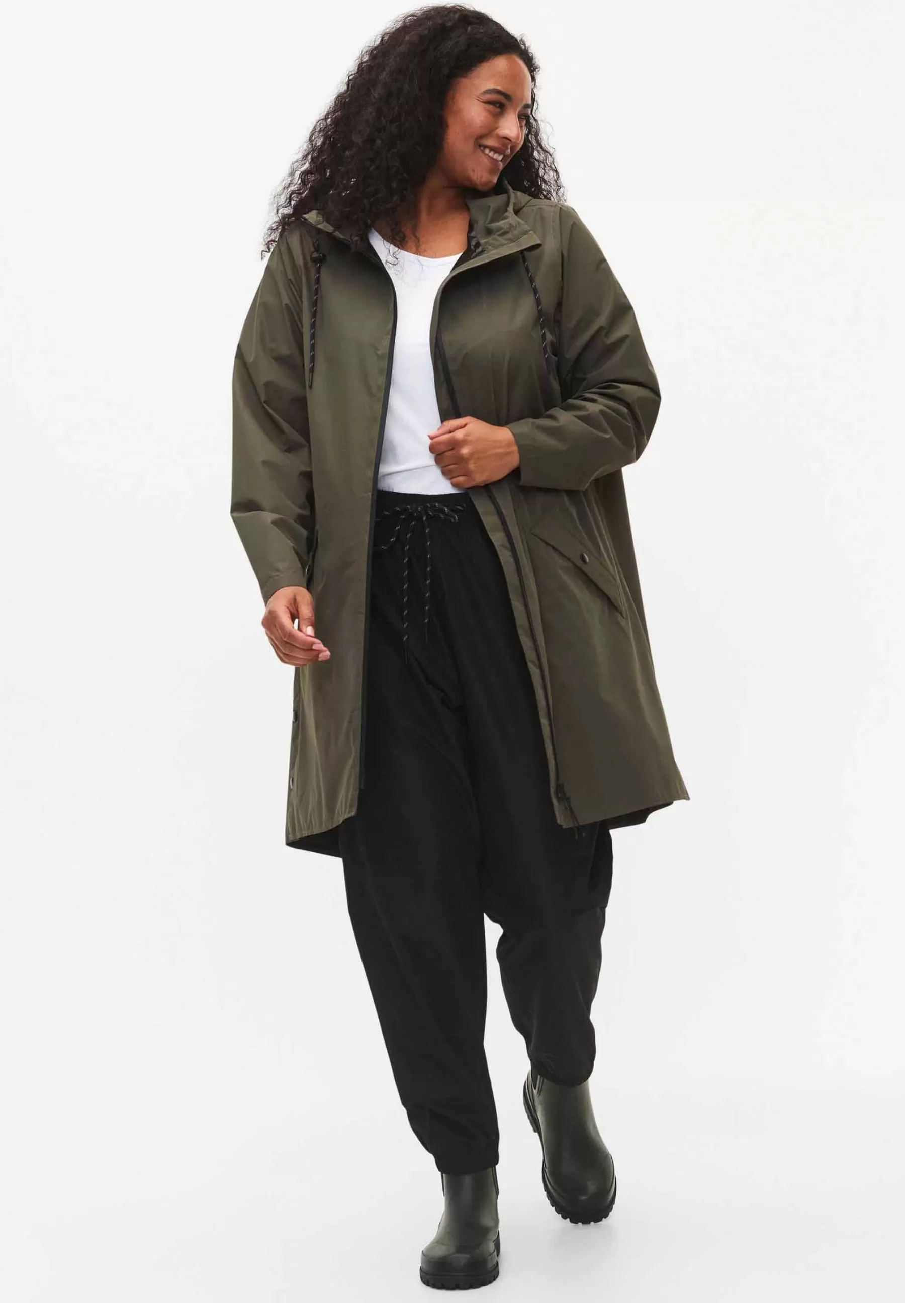 Dames Zizzi Parka's | Mit Taschen - Regenjas