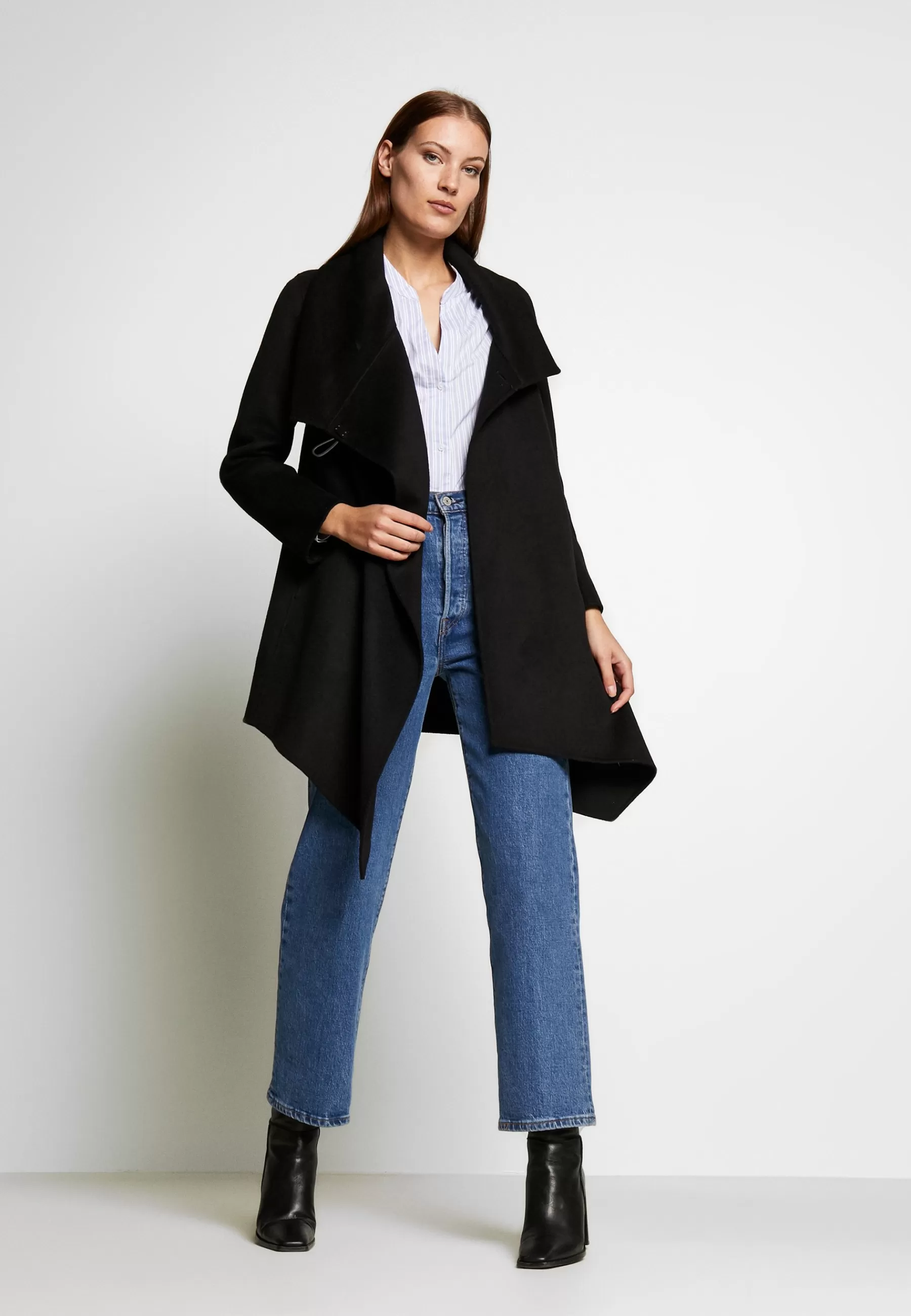 AllSaints Monument Eve Coat - Halflange Jas>Dames Wollen Jassen