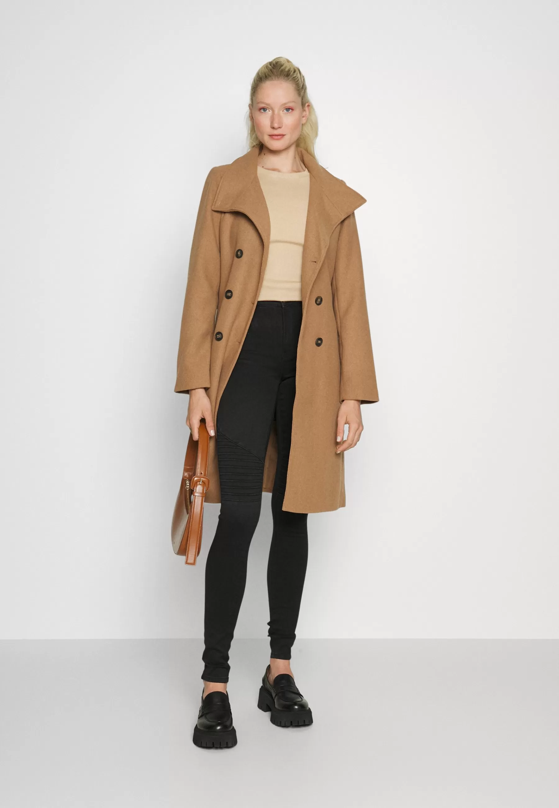 ONLY Tall Onlmedina Belted Coat - Mantel>Dames Wollen Jassen