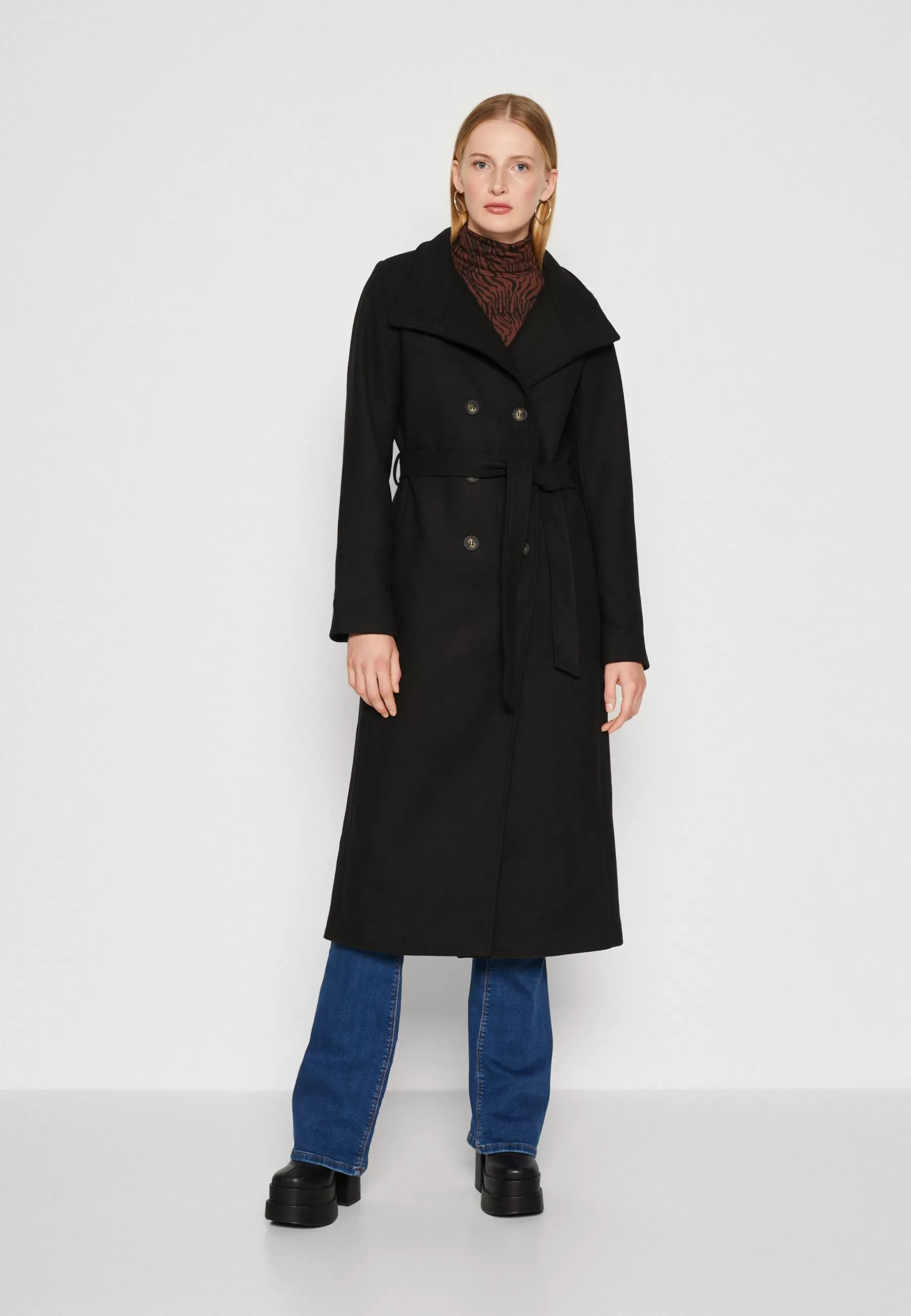 ONLY Tall Onlmedina Long Belted Coat - Mantel>Dames Wollen Jassen