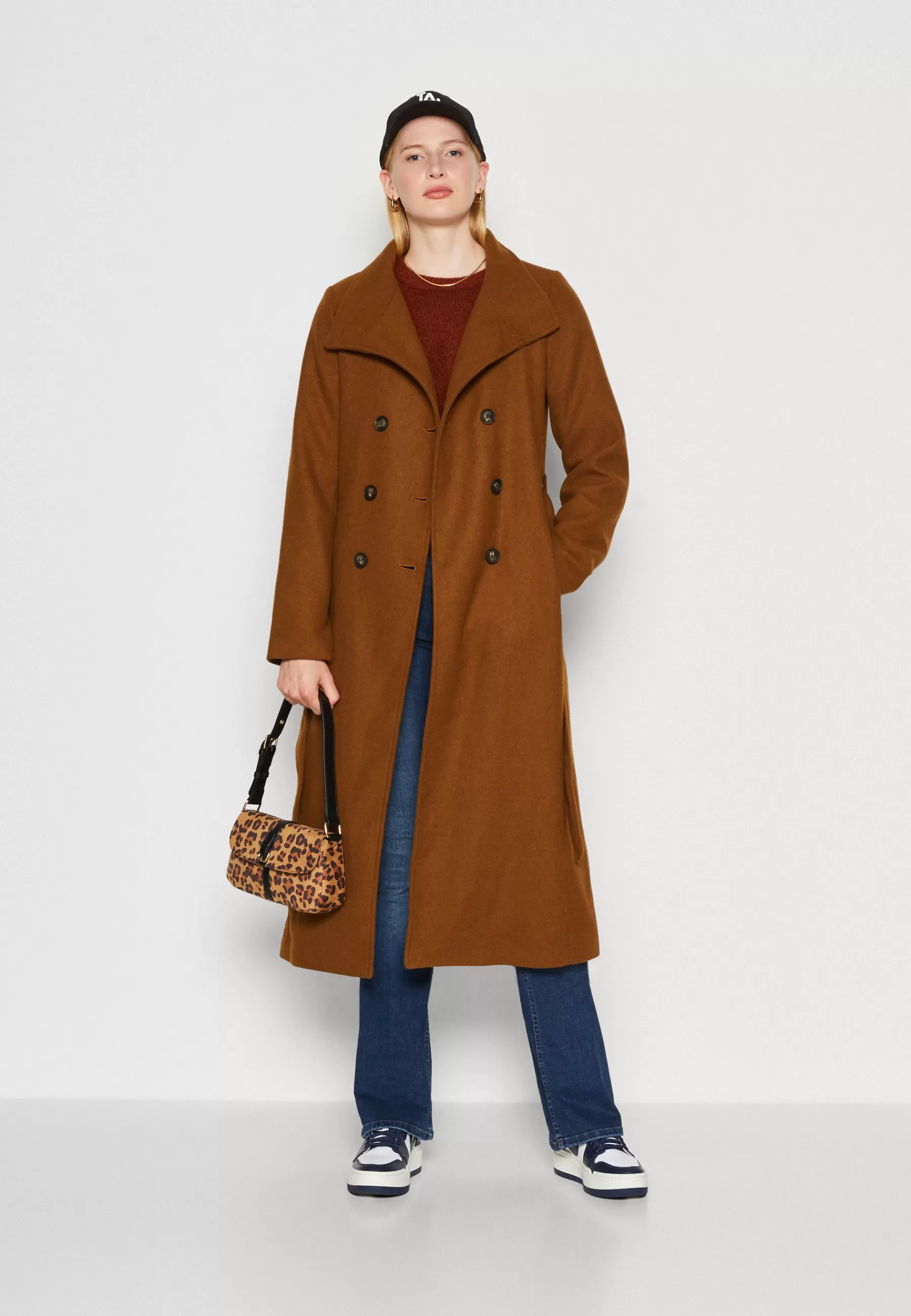 ONLY Tall Onlmedina Long Belted Coat - Mantel>Dames Wollen Jassen