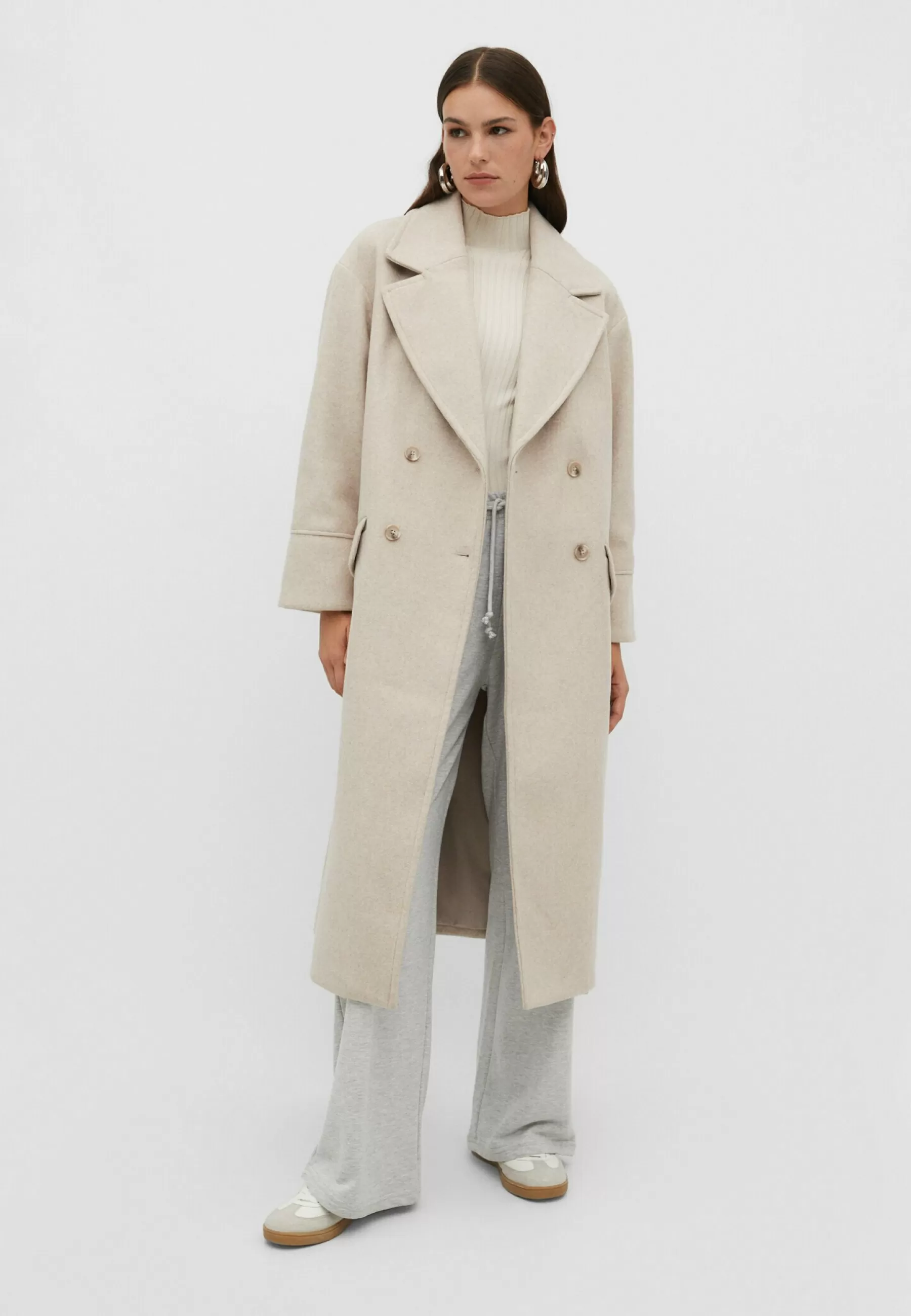 Stradivarius Oversize Soft-Touch - Mantel>Dames Wollen Jassen