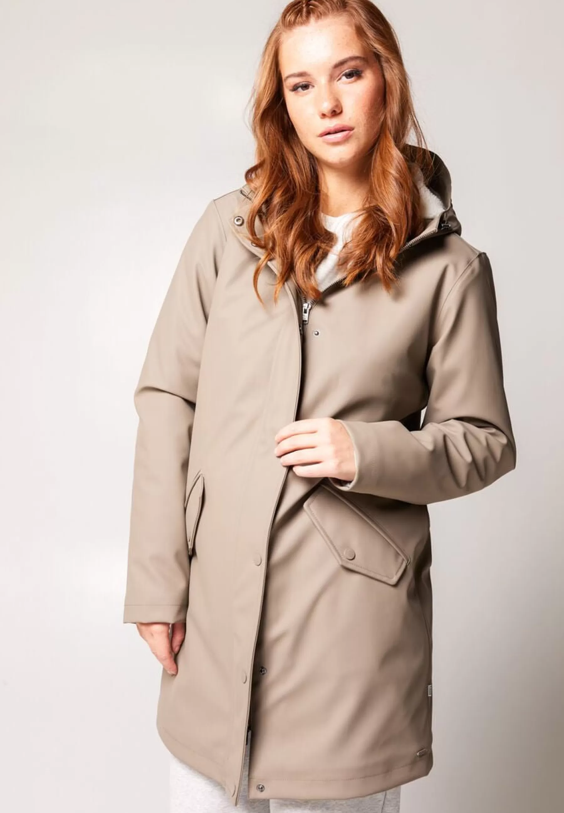 America Today Regenjas Janice Teddy - Parka>Dames Parka's