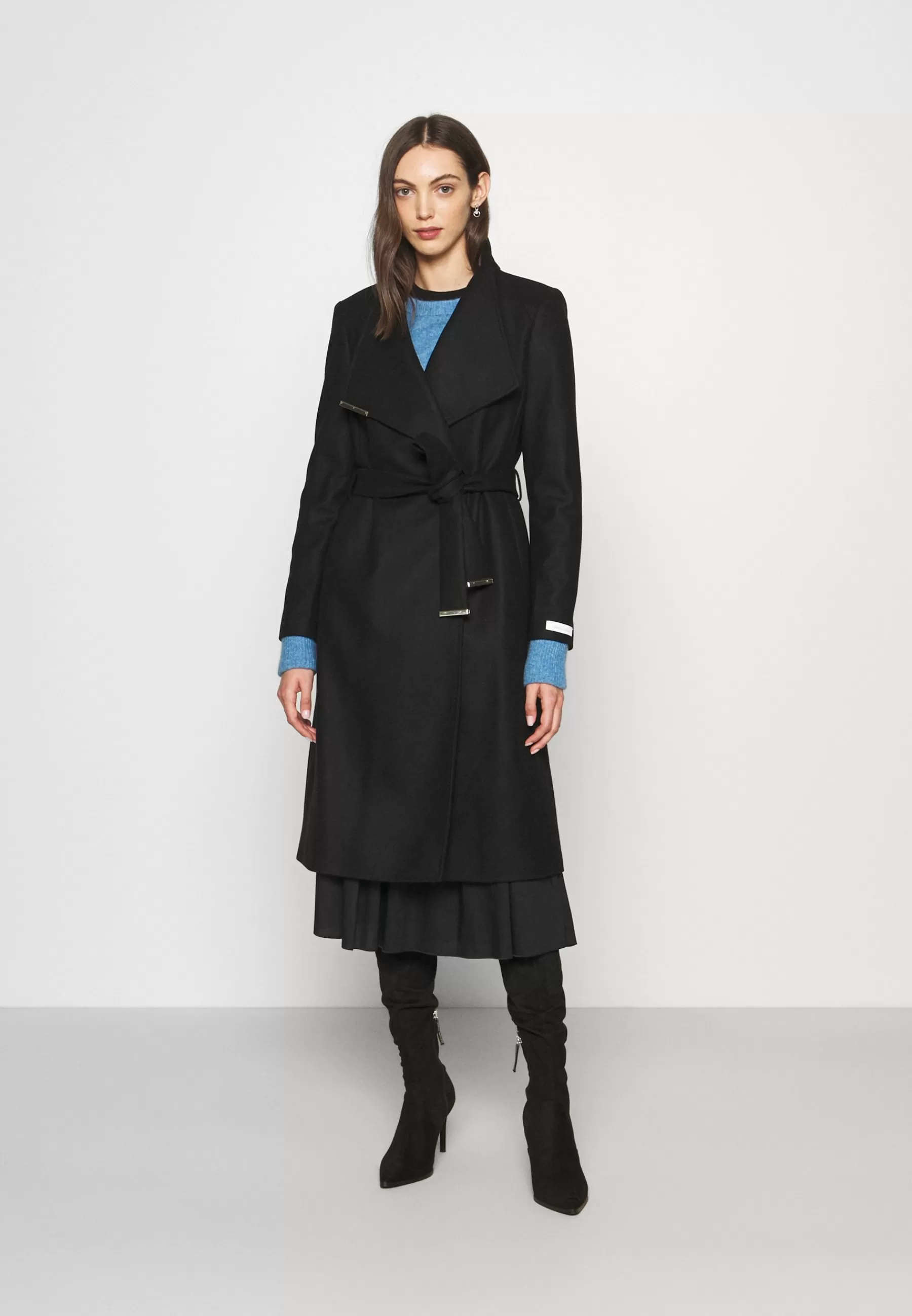 Ted Baker Rose Wrap Coat With Shoulder Panels - Mantel>Dames Wollen Jassen