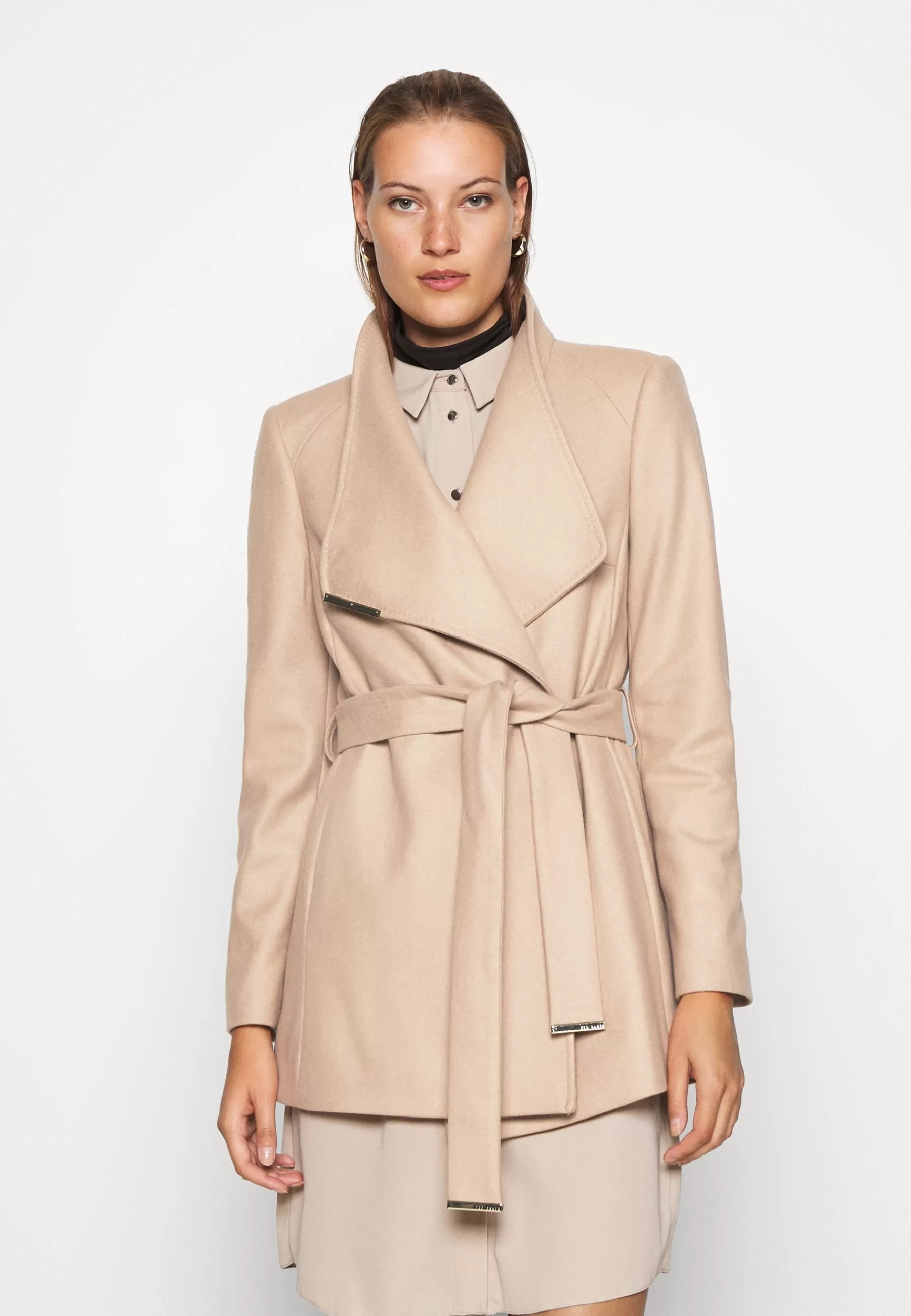 Ted Baker Rosess Short Wrap Coat - Halflange Jas>Dames Wollen Jassen