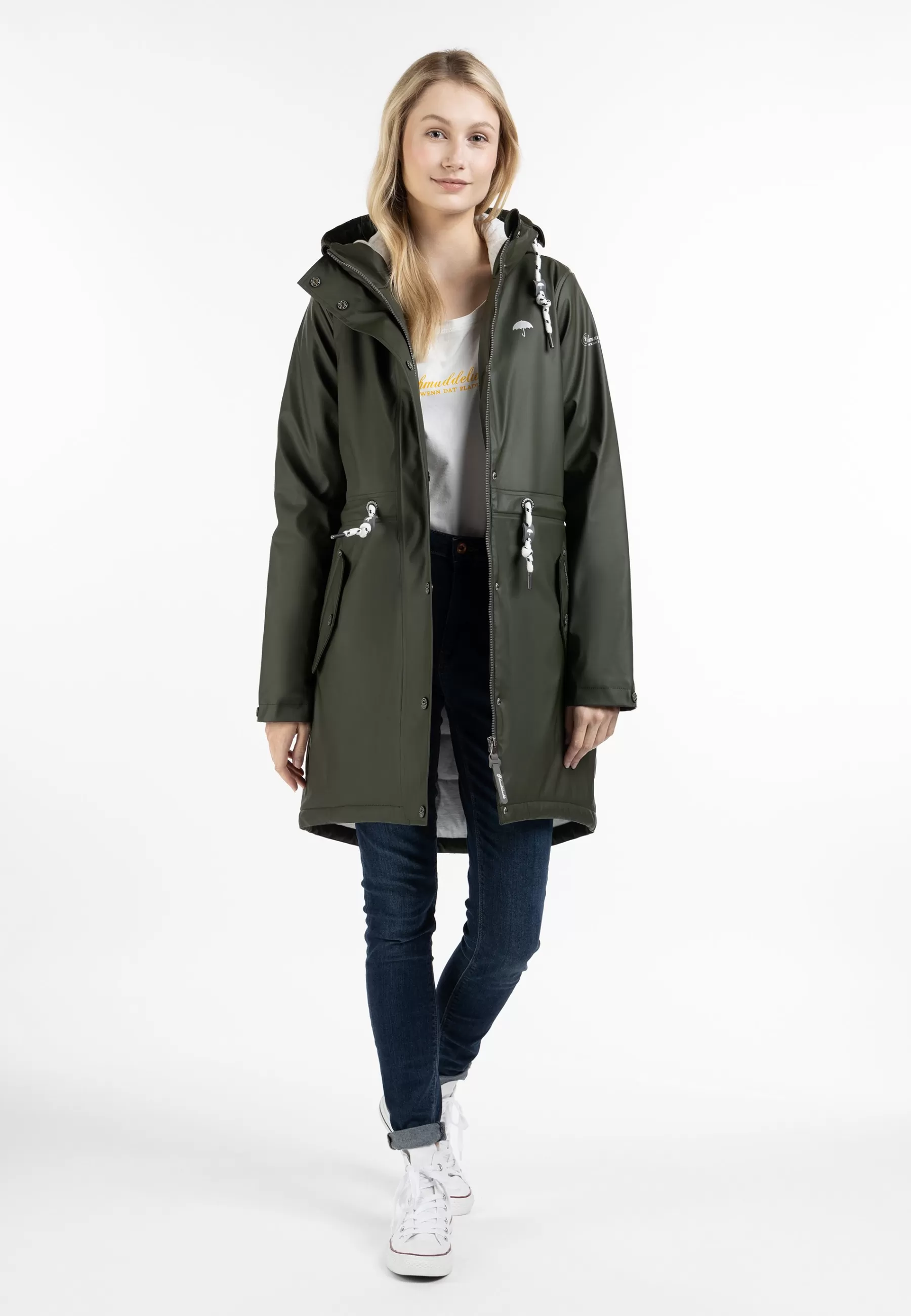 Dames Schmuddelwedda Parka's | Regenmantel Mit Wattierung Stormcloud - Winterjas