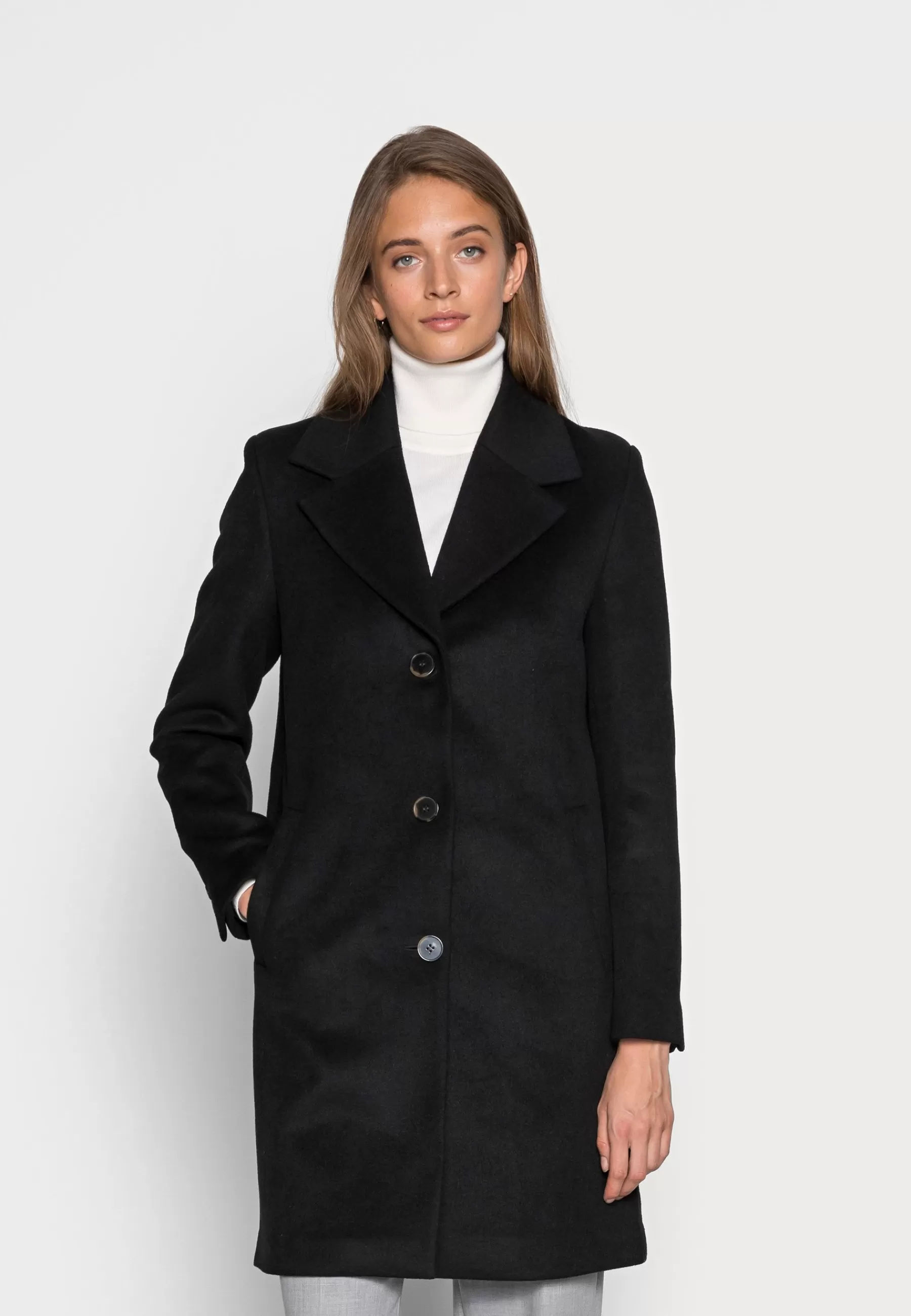 Selected Femme Slfnew Sasja Coat - Halflange Jas>Dames Wollen Jassen