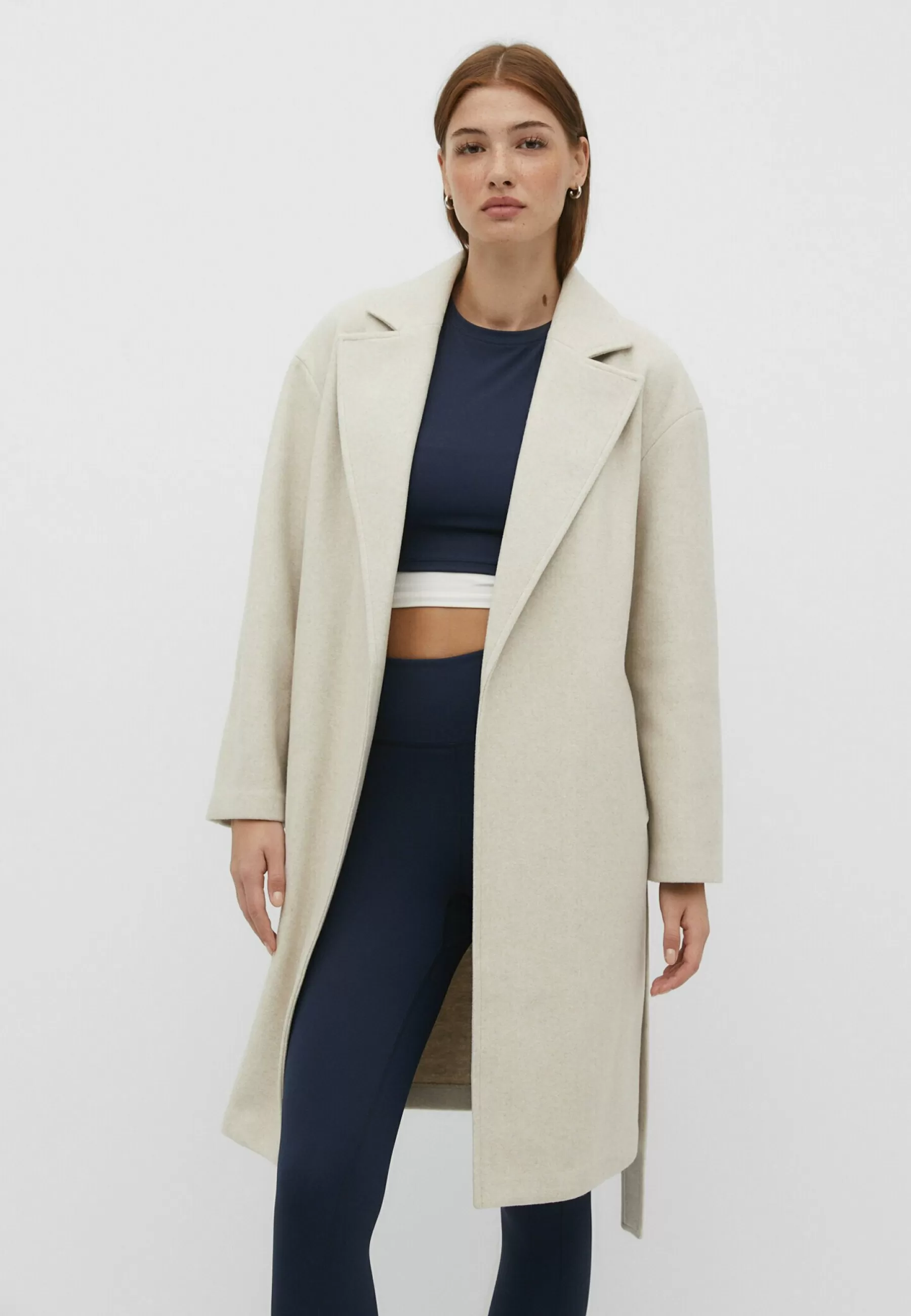 Dames Stradivarius Trenchcoats | Soft-Touch With Belt - Trenchcoat