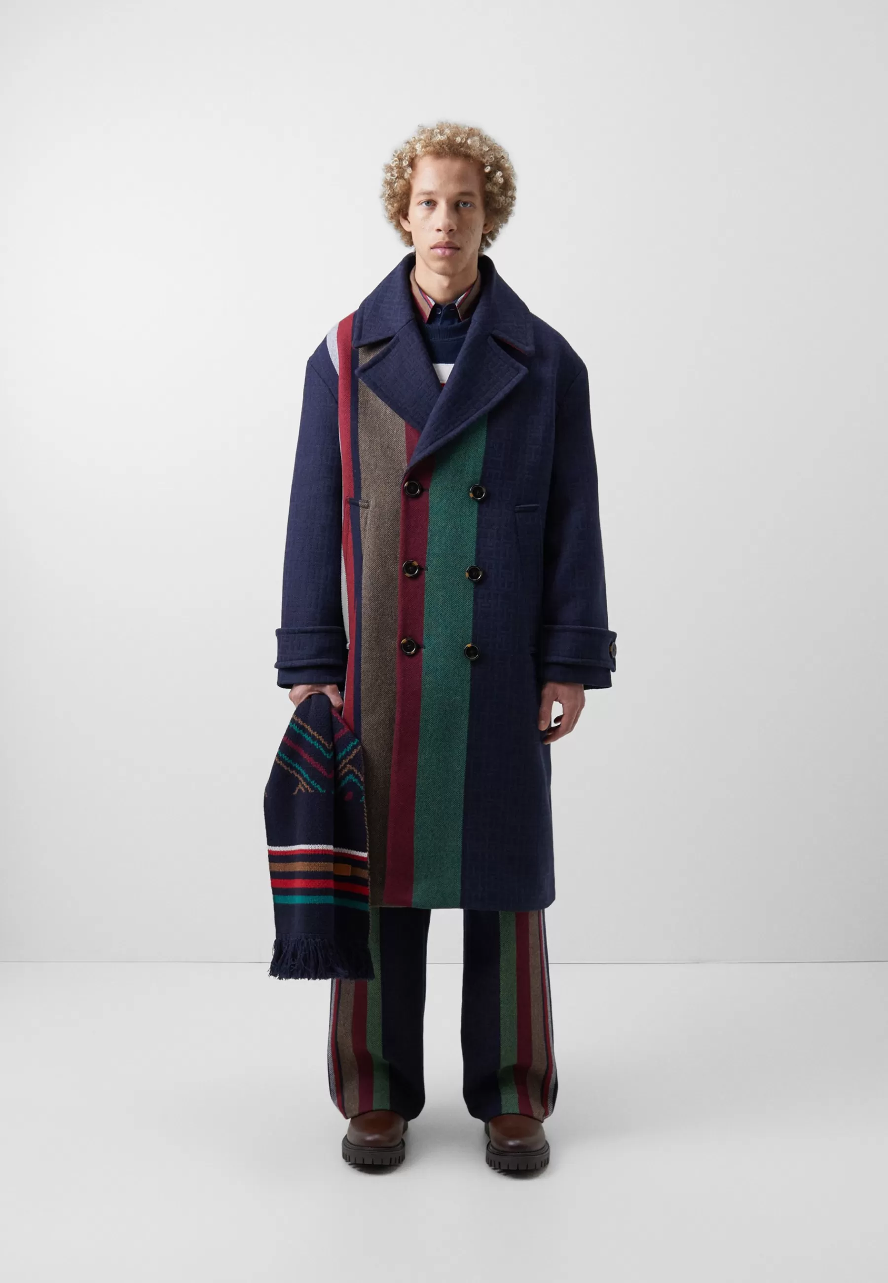 Tommy Hilfiger X Pendleton Pendelton Peacoat Unisex - Mantel>Dames Wollen Jassen