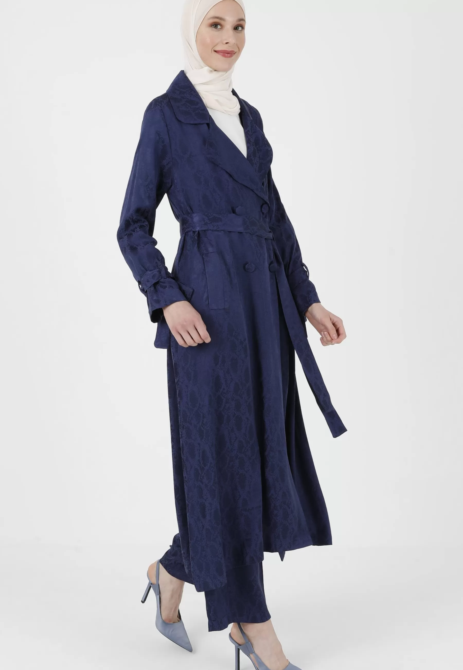 Dames Modanisa Trenchcoats | Unlined - Double-Breasted - Trenchcoat