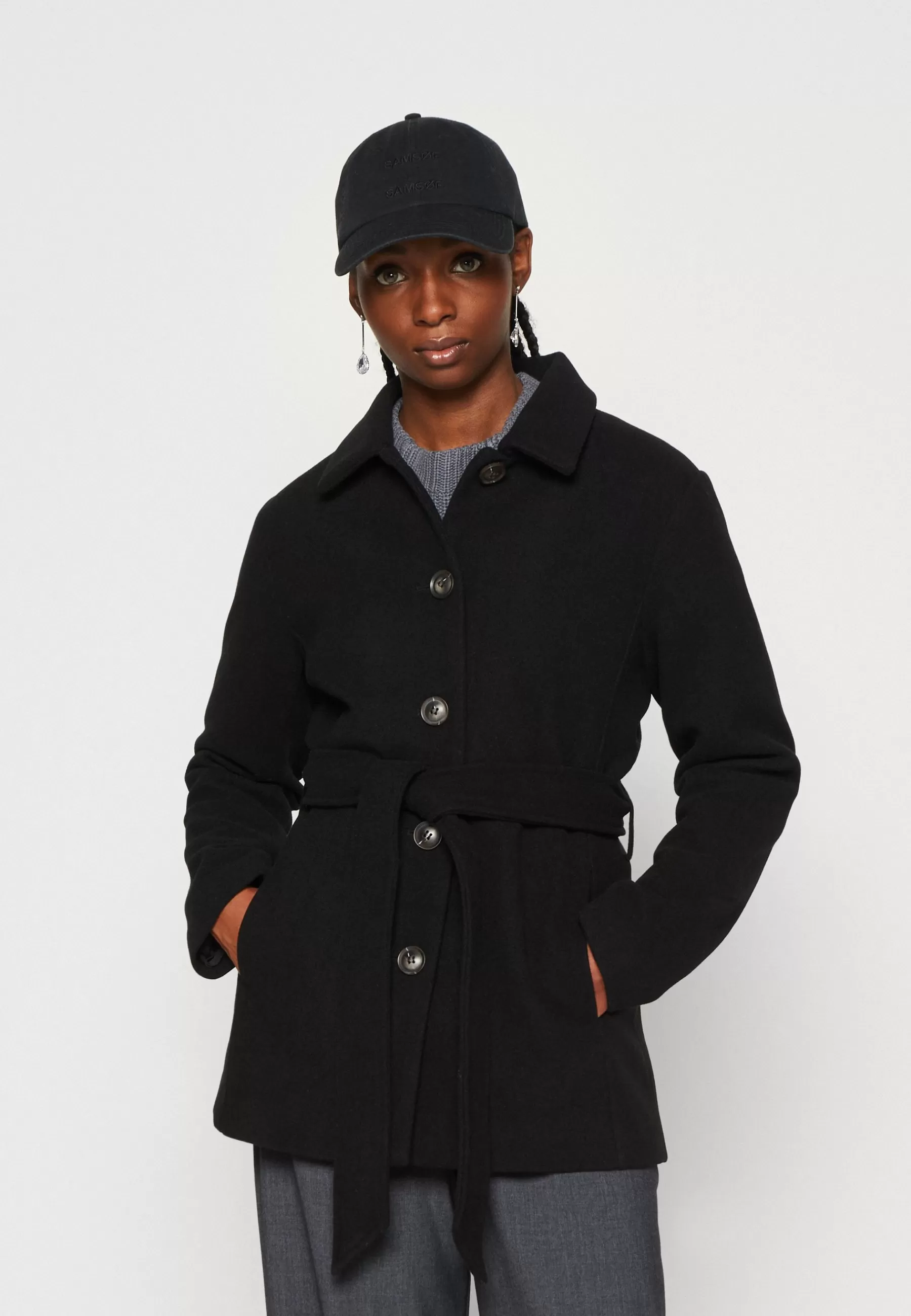 VILA Vilidra Short Belt Coat - Mantel>Dames Wollen Jassen