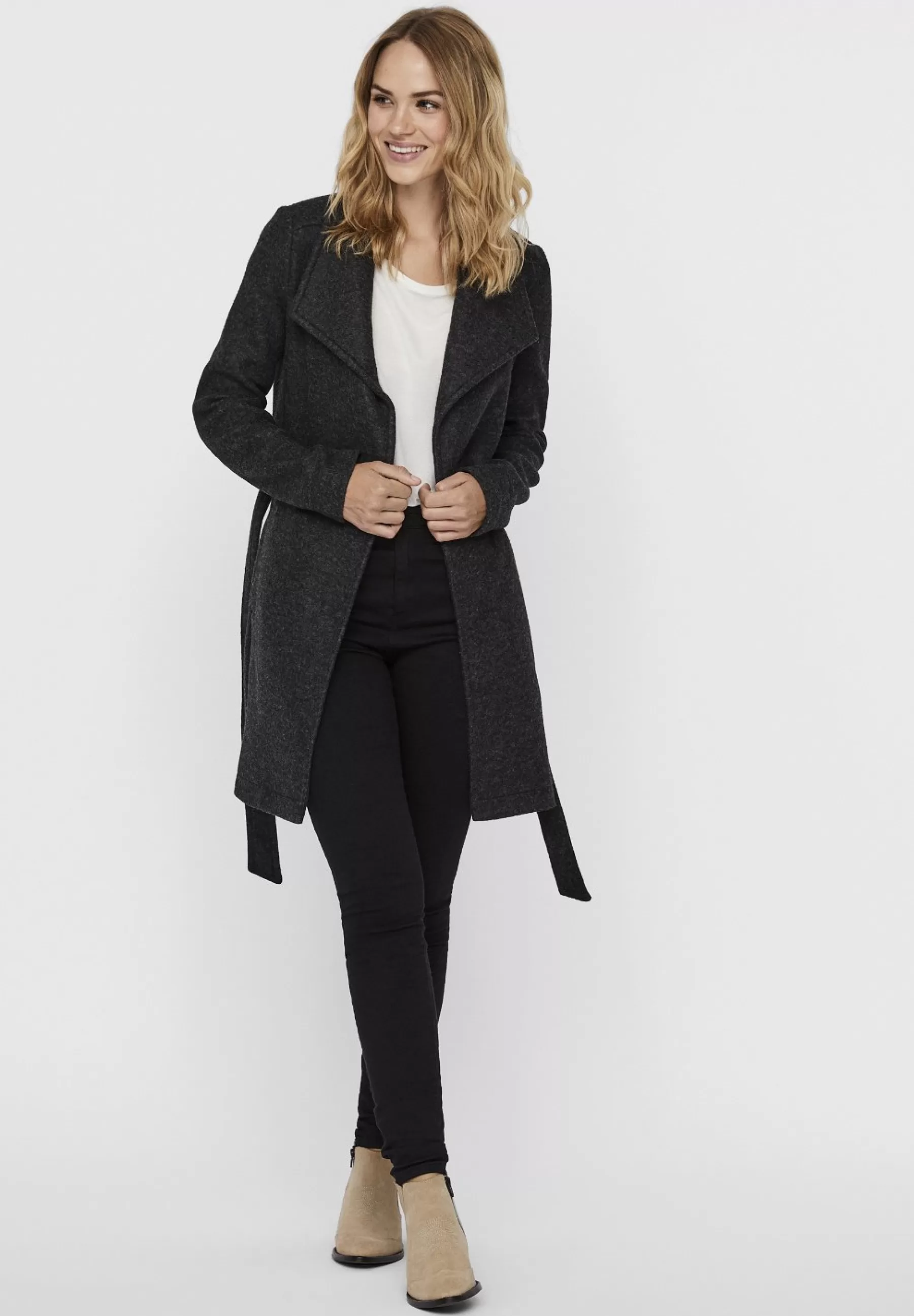 Vero Moda Tall Vmbrusheddora Jacket Tall - Halflange Jas>Dames Wollen Jassen