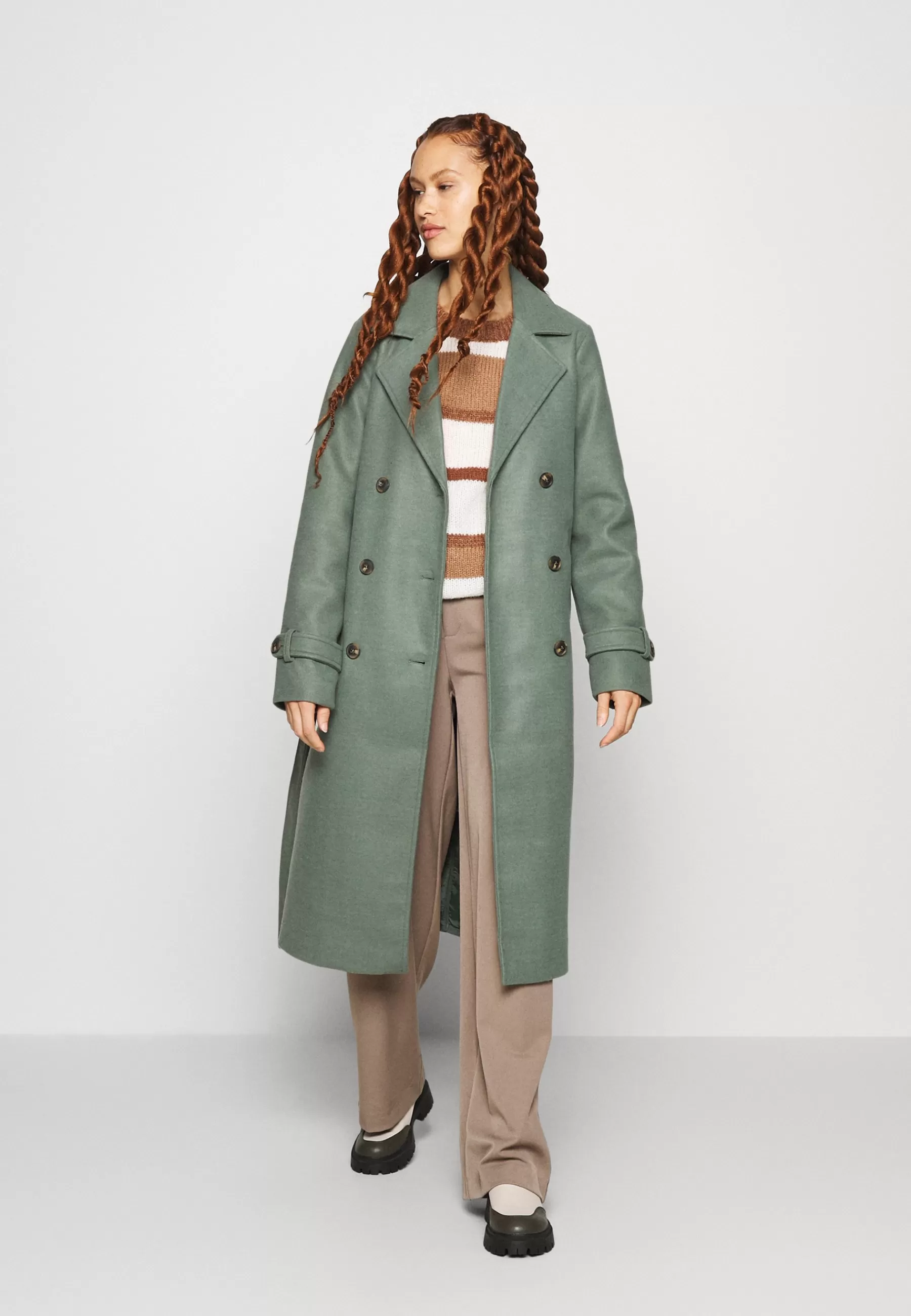 Vero Moda Tall Vmfortunevega Longtrenchcoat - Mantel>Dames Wollen Jassen